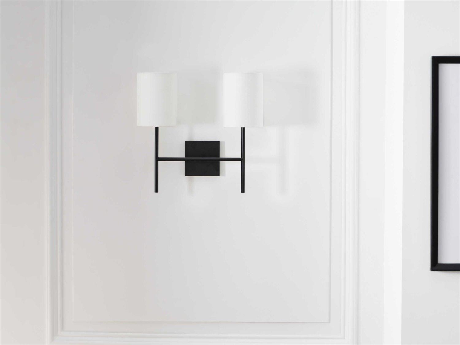 Visual Comfort Studio Key 2-Light Midnight Black Vanity Light