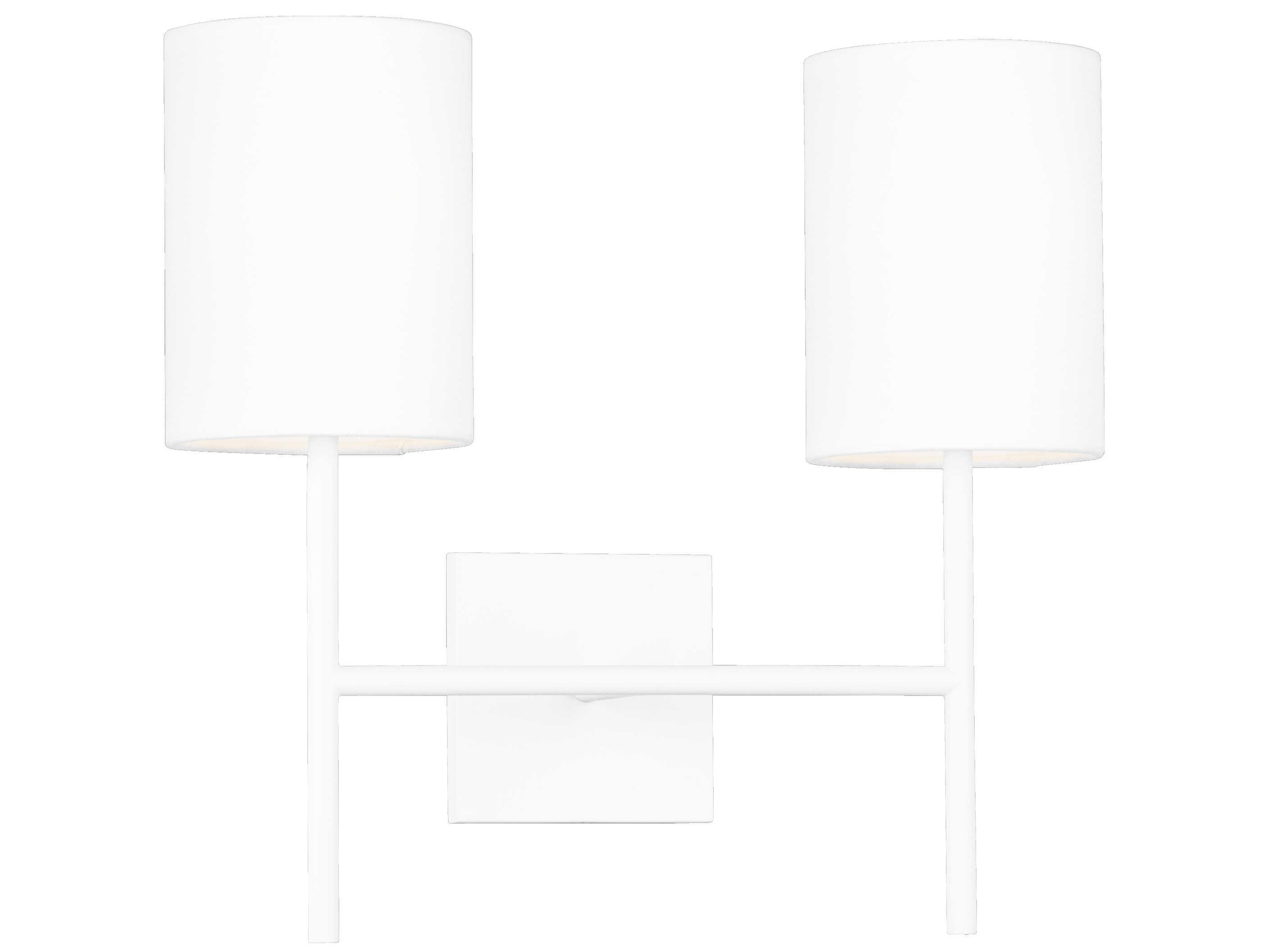 Visual Comfort Studio Key 2-Light Matte White Vanity Light