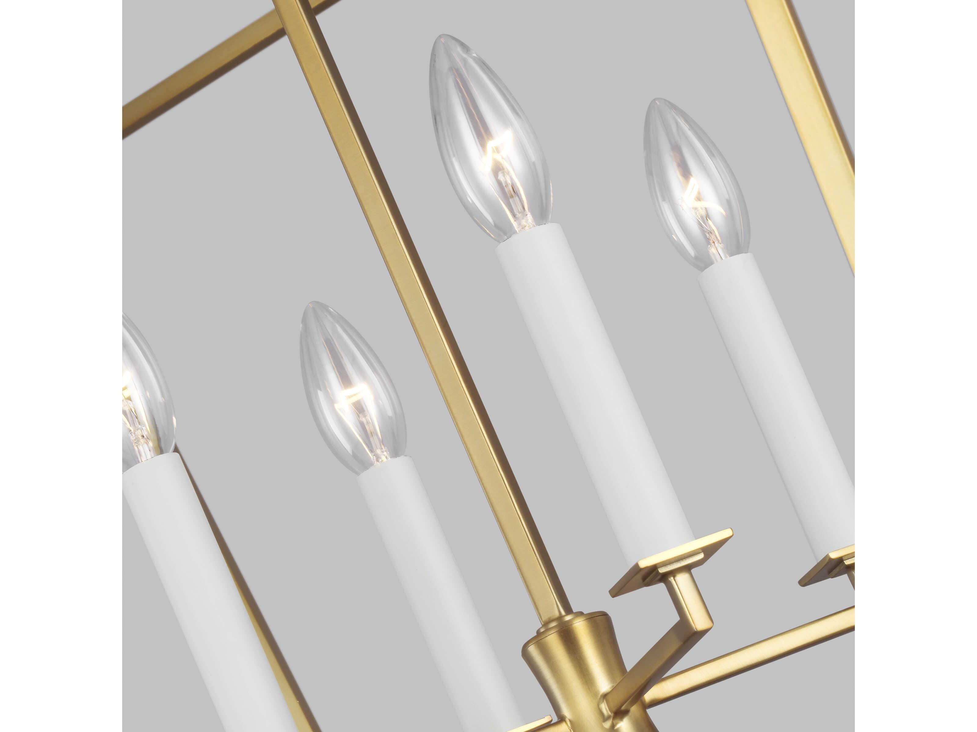 Visual Comfort Studio Southold 4-Light Burnished Brass Lantern Chandelier