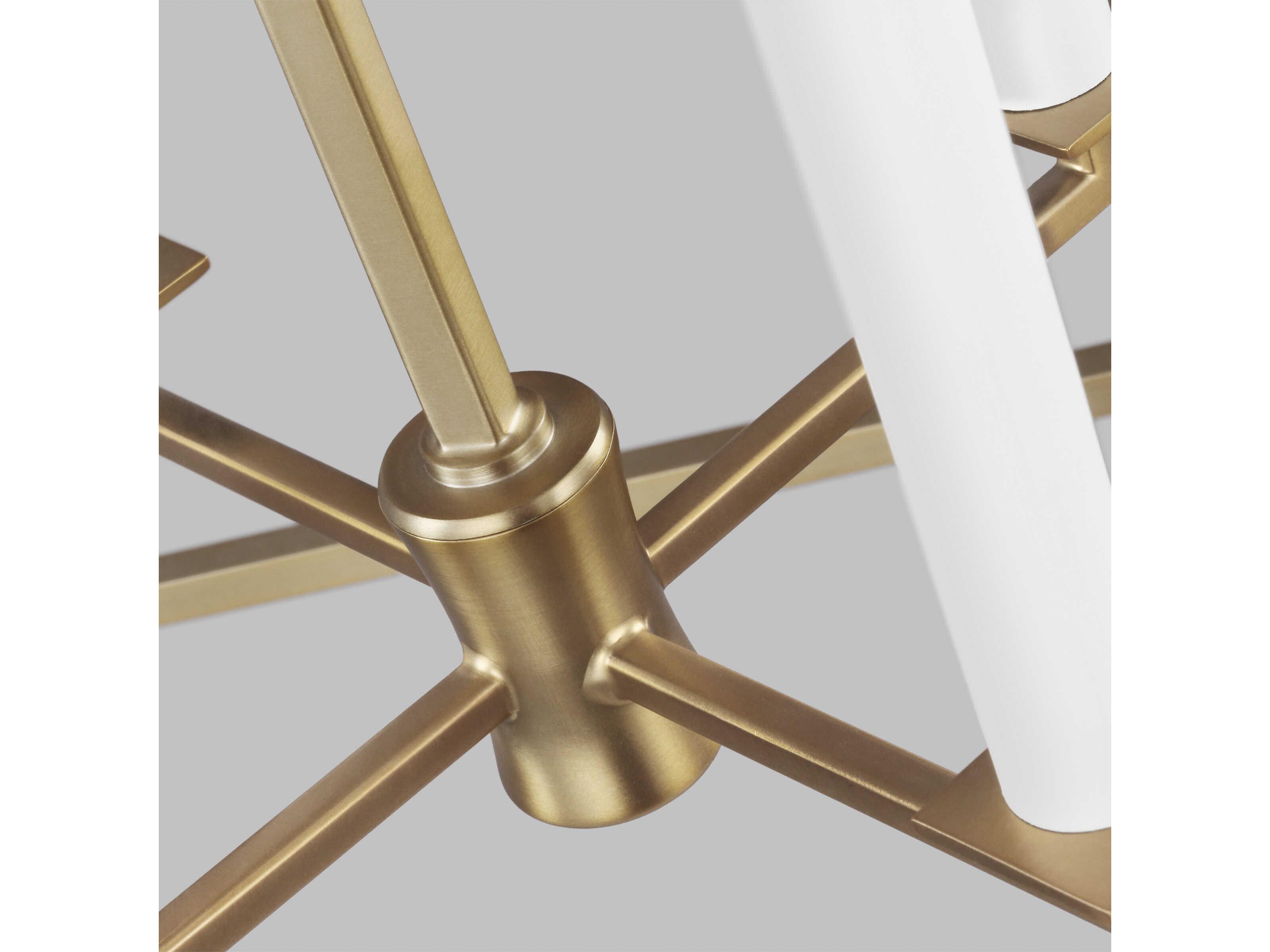 Visual Comfort Studio Southold 4-Light Burnished Brass Lantern Chandelier