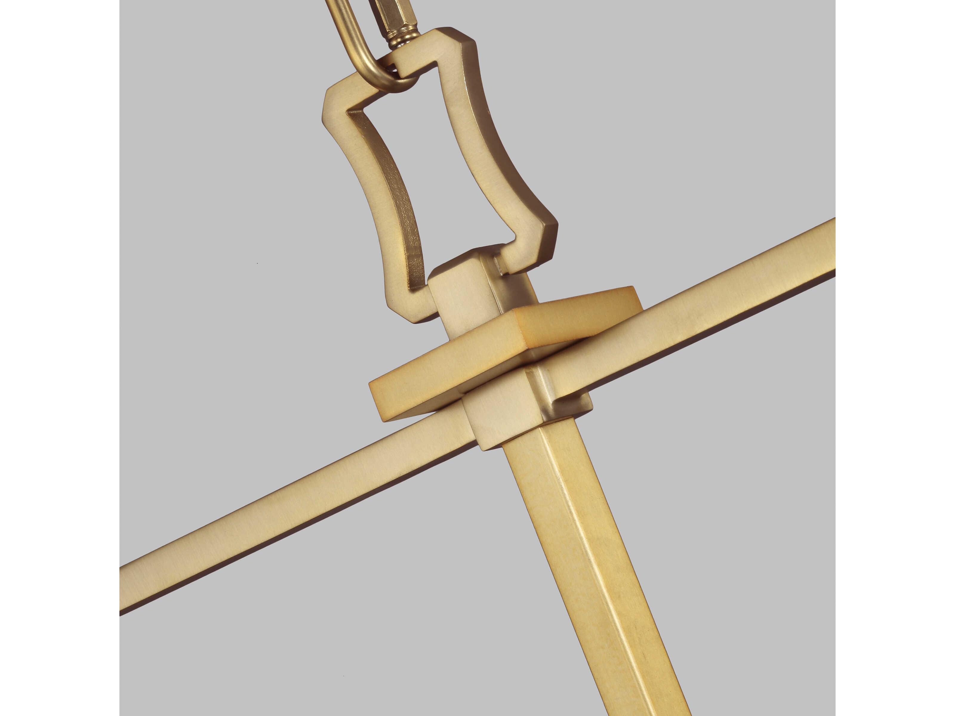 Visual Comfort Studio Southold 6-Light Burnished Brass Lantern Island Pendant