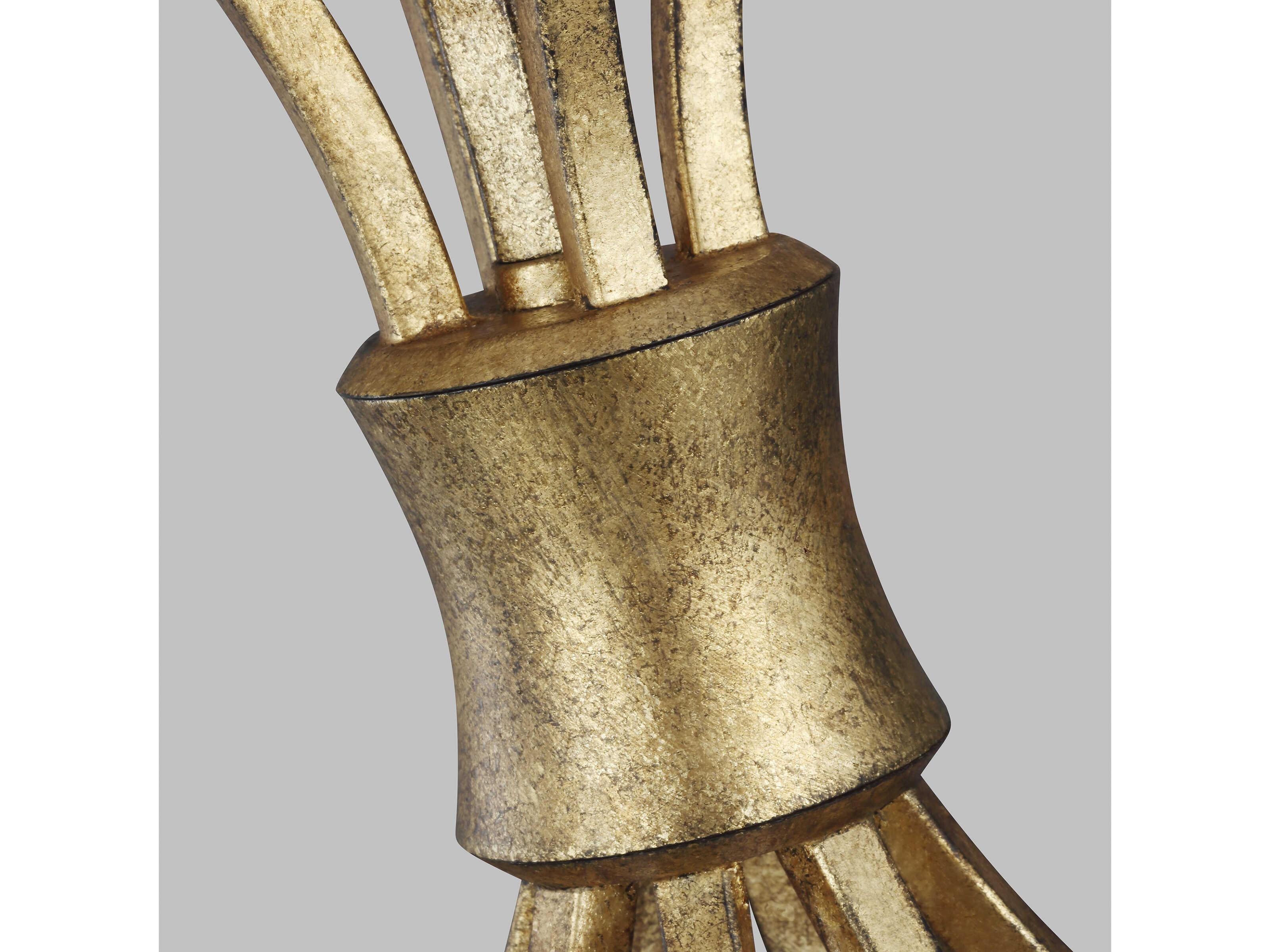 Visual Comfort Studio Westerly 12-Light Antique Gild Gold Traditional Candelabra Tiered Chandelier