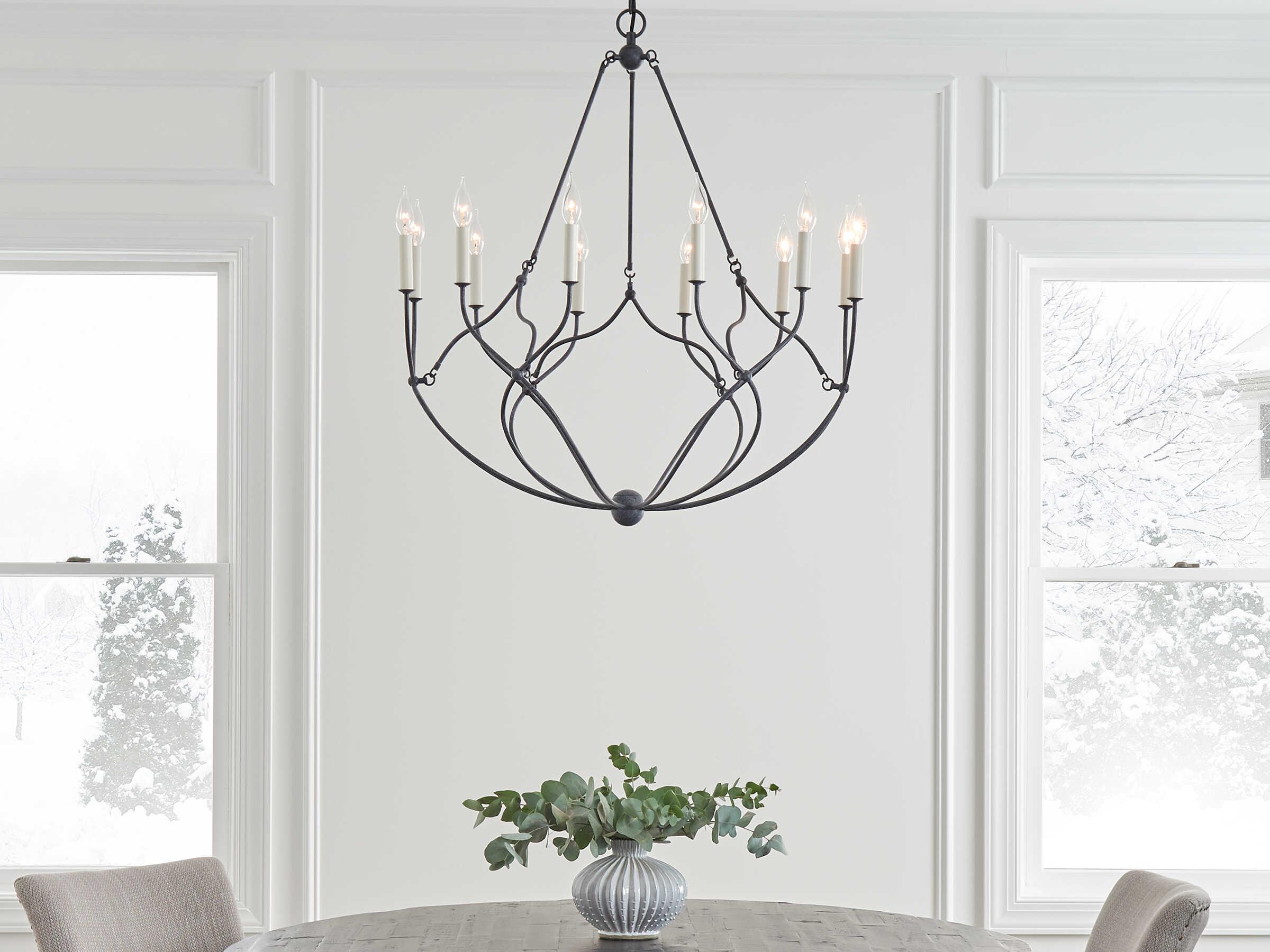 Visual Comfort Studio Richmond 12-Light Weathered Galvanized Gray Chandelier