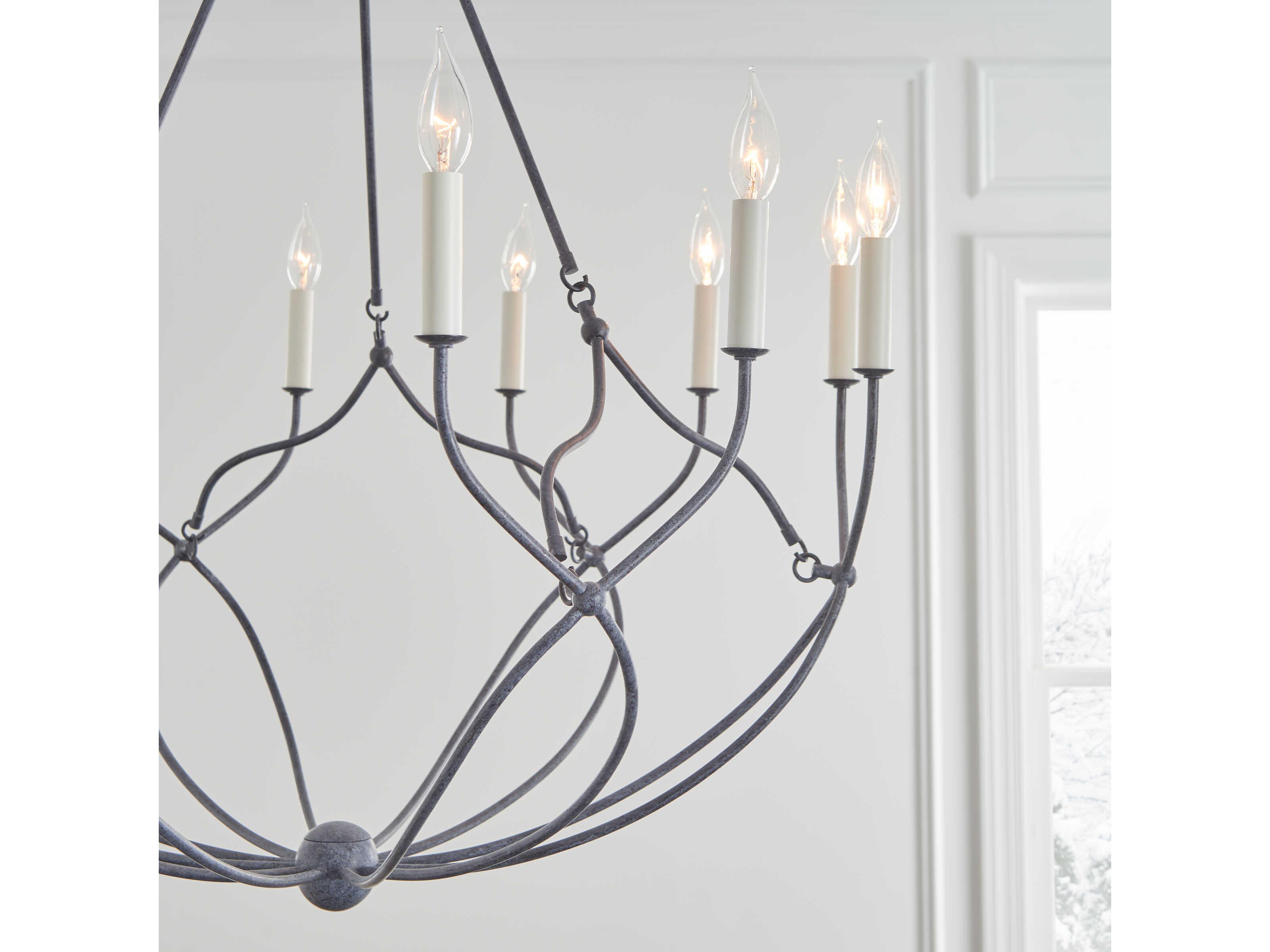 Visual Comfort Studio Richmond 12-Light Weathered Galvanized Gray Chandelier