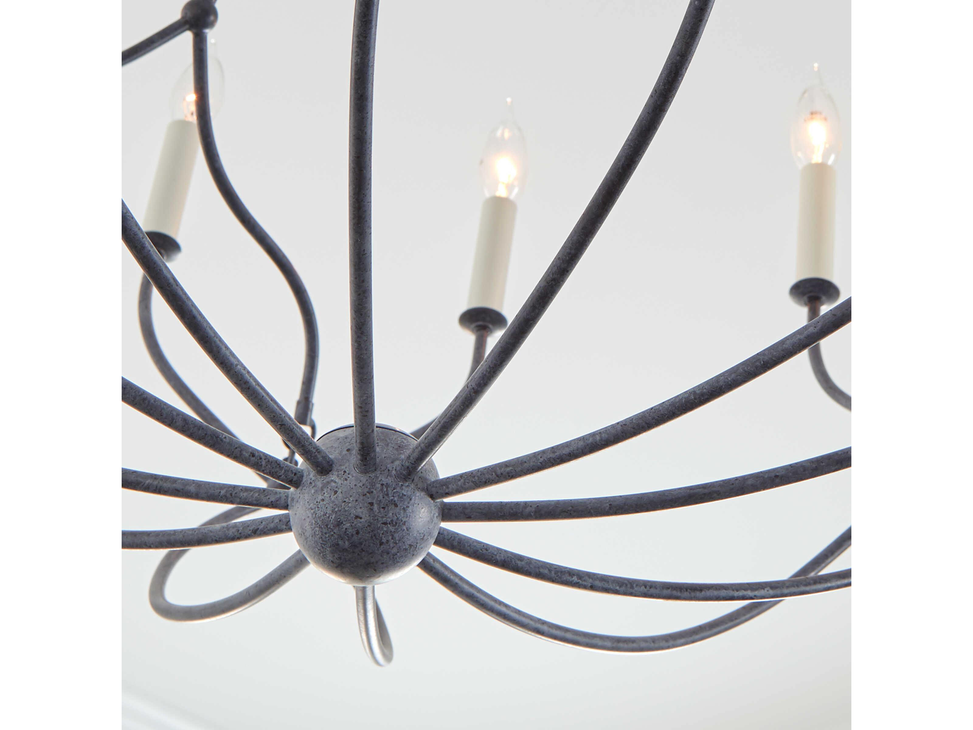 Visual Comfort Studio Richmond 12-Light Weathered Galvanized Gray Chandelier