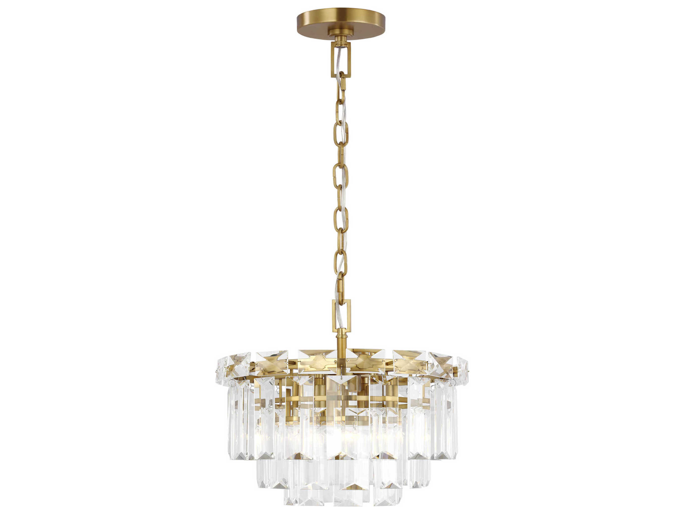 Visual Comfort Studio Arden 4-Light Burnished Brass Tiered Chandelier
