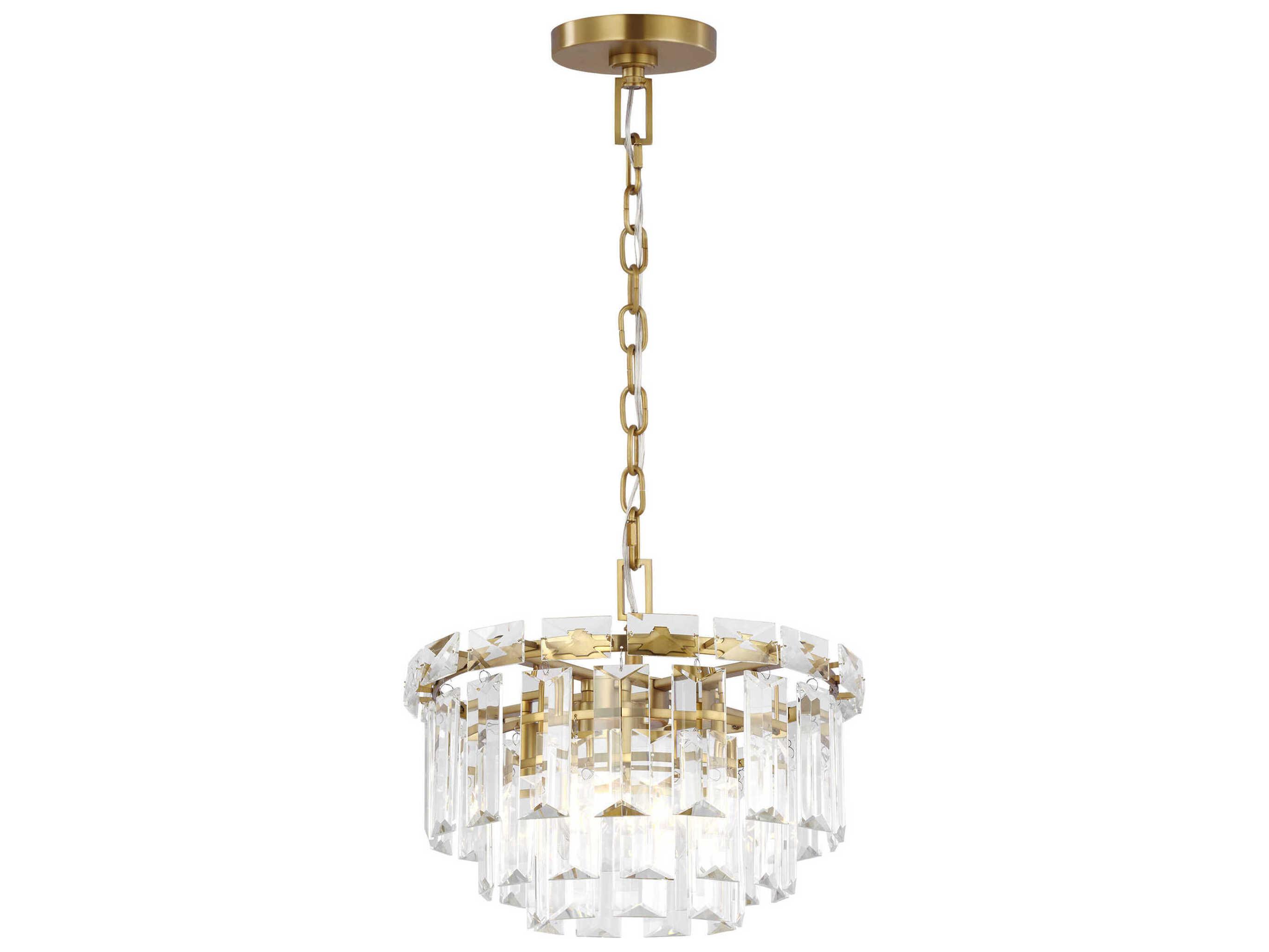 Visual Comfort Studio Arden 4-Light Burnished Brass Tiered Chandelier