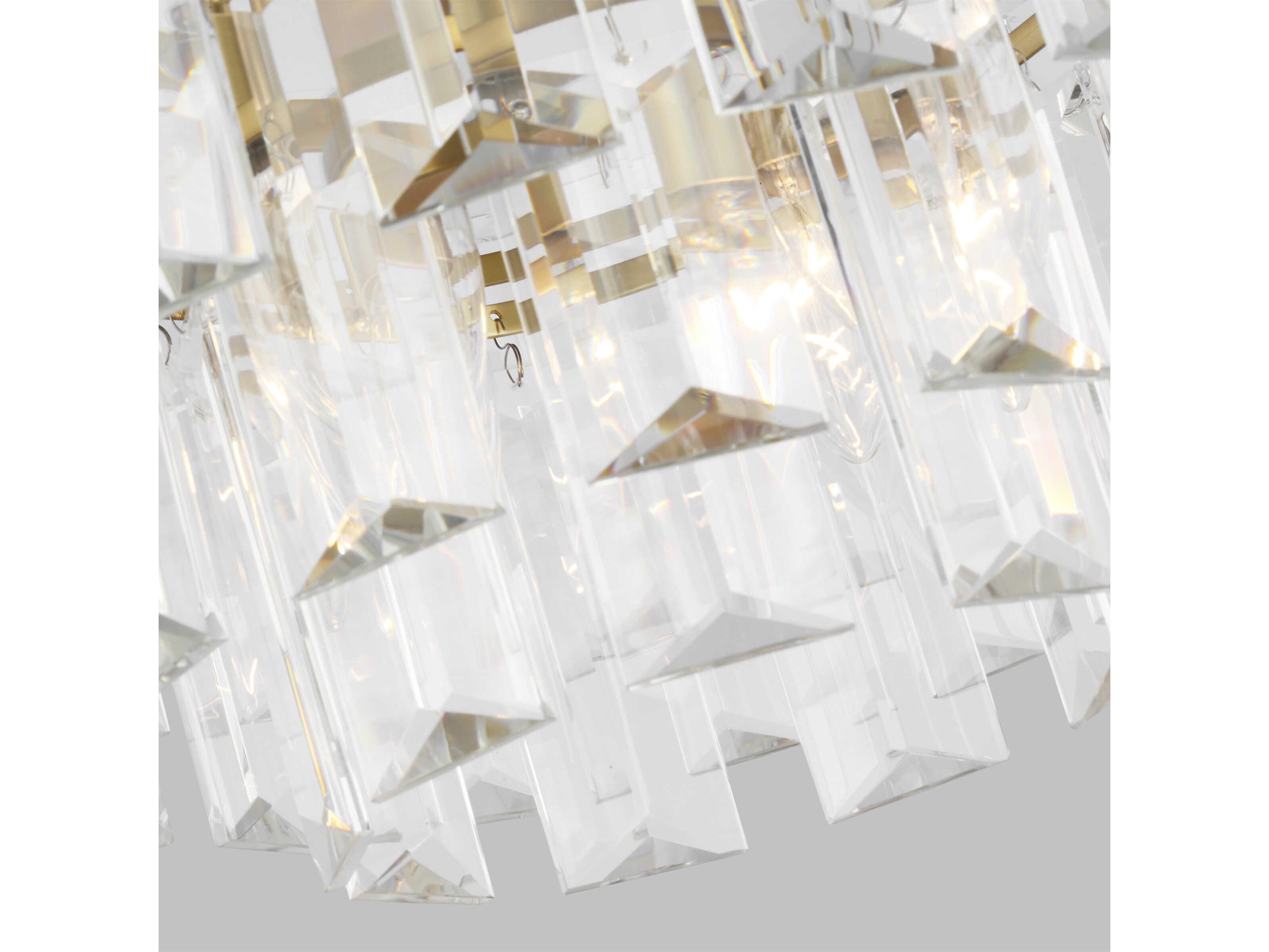 Visual Comfort Studio Arden 4-Light Burnished Brass Tiered Chandelier