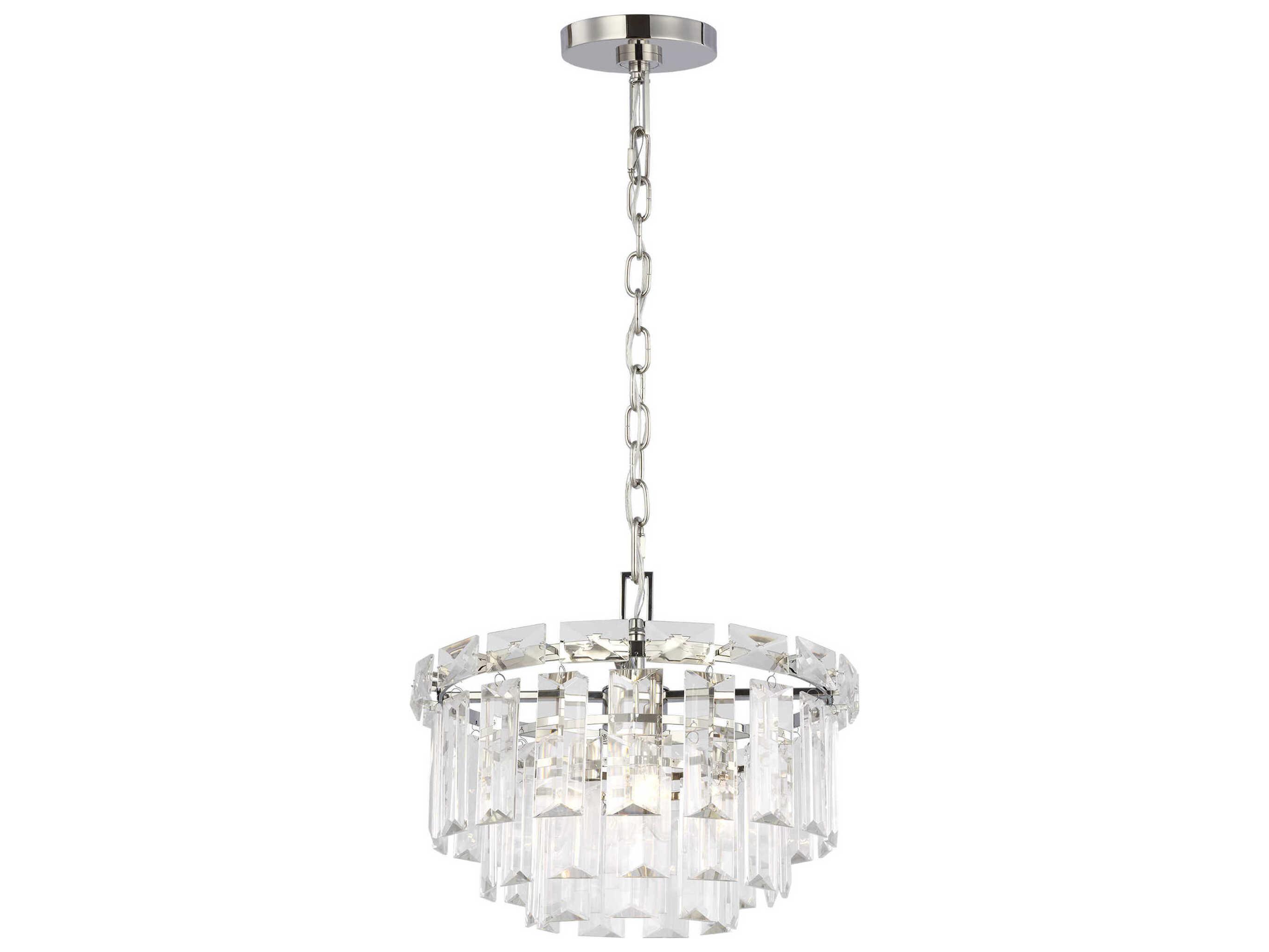 Visual Comfort Studio Arden 4-Light Polished Nickel Tiered Chandelier