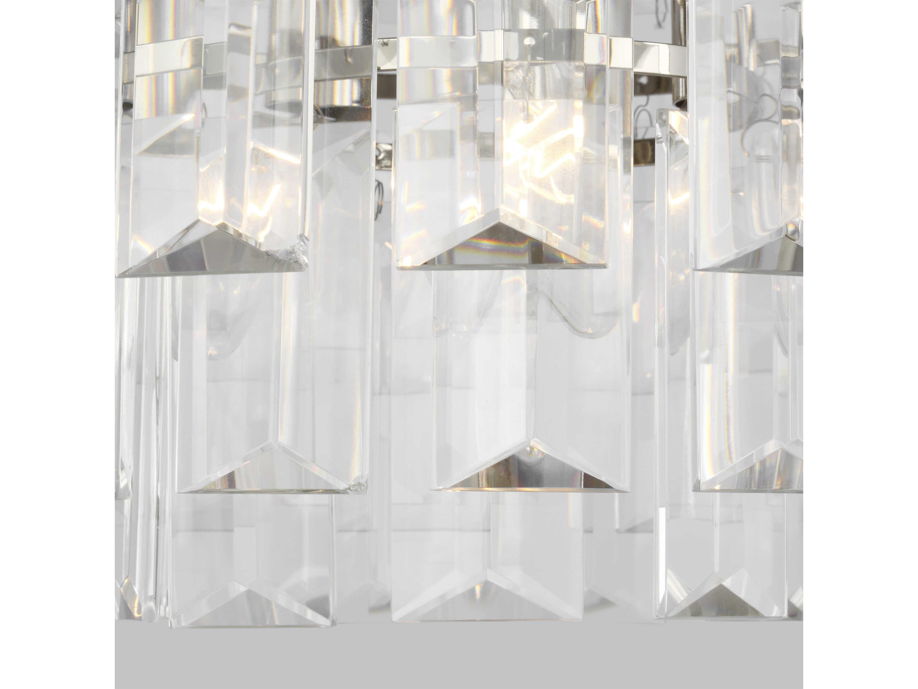 Visual Comfort Studio Arden 4-Light Polished Nickel Tiered Chandelier