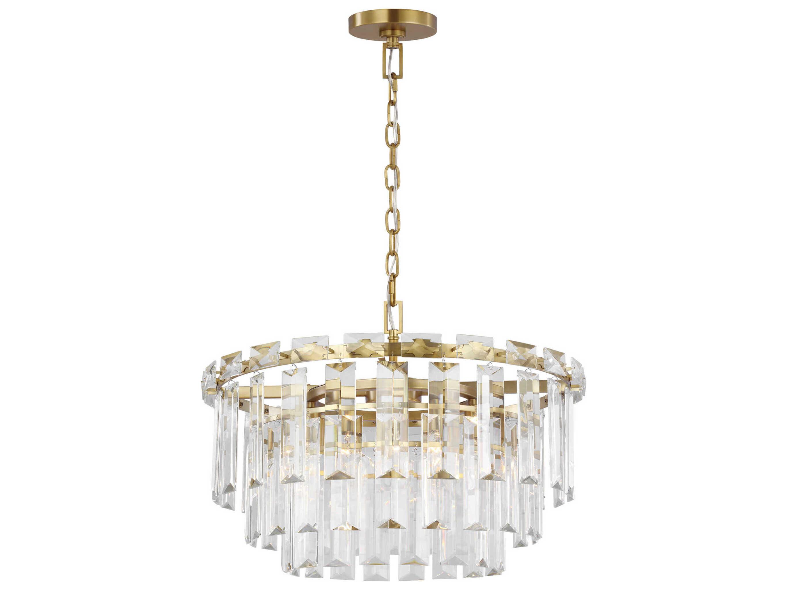 Visual Comfort Studio Arden 10-Light Burnished Brass Tiered Chandelier