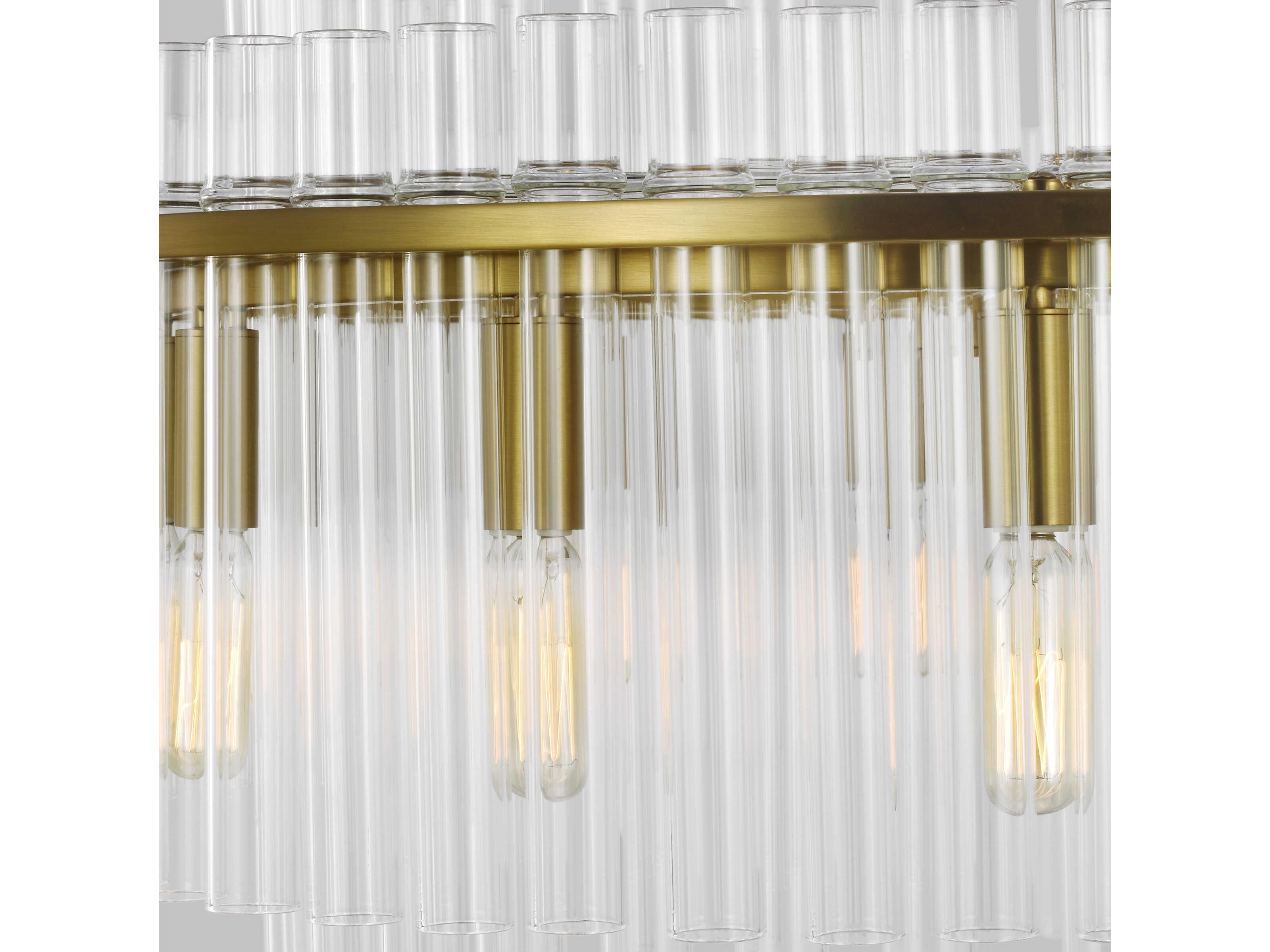 Visual Comfort Studio Beckett 12-Light Burnished Brass Drum Chandelier