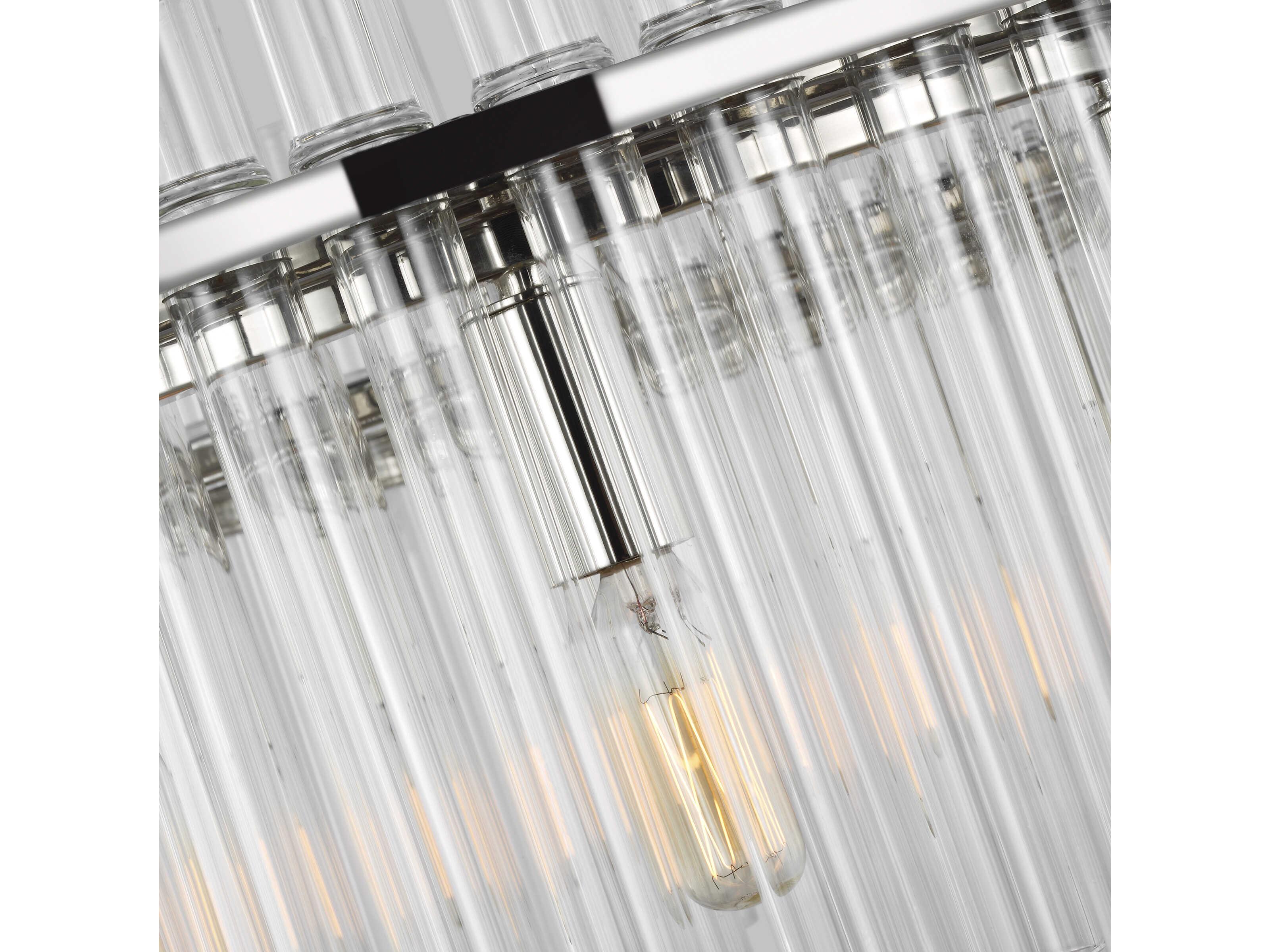 Visual Comfort Studio Beckett 12-Light Polished Nickel Drum Chandelier