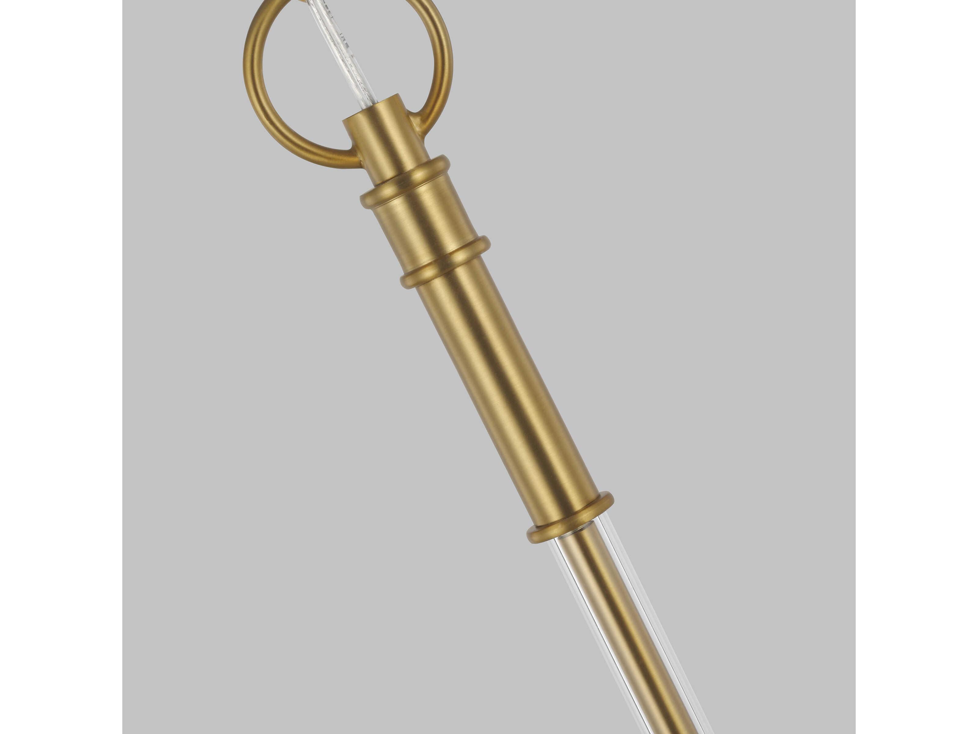 Visual Comfort Studio Hanover 5-Light Burnished Brass Candelabra Chandelier