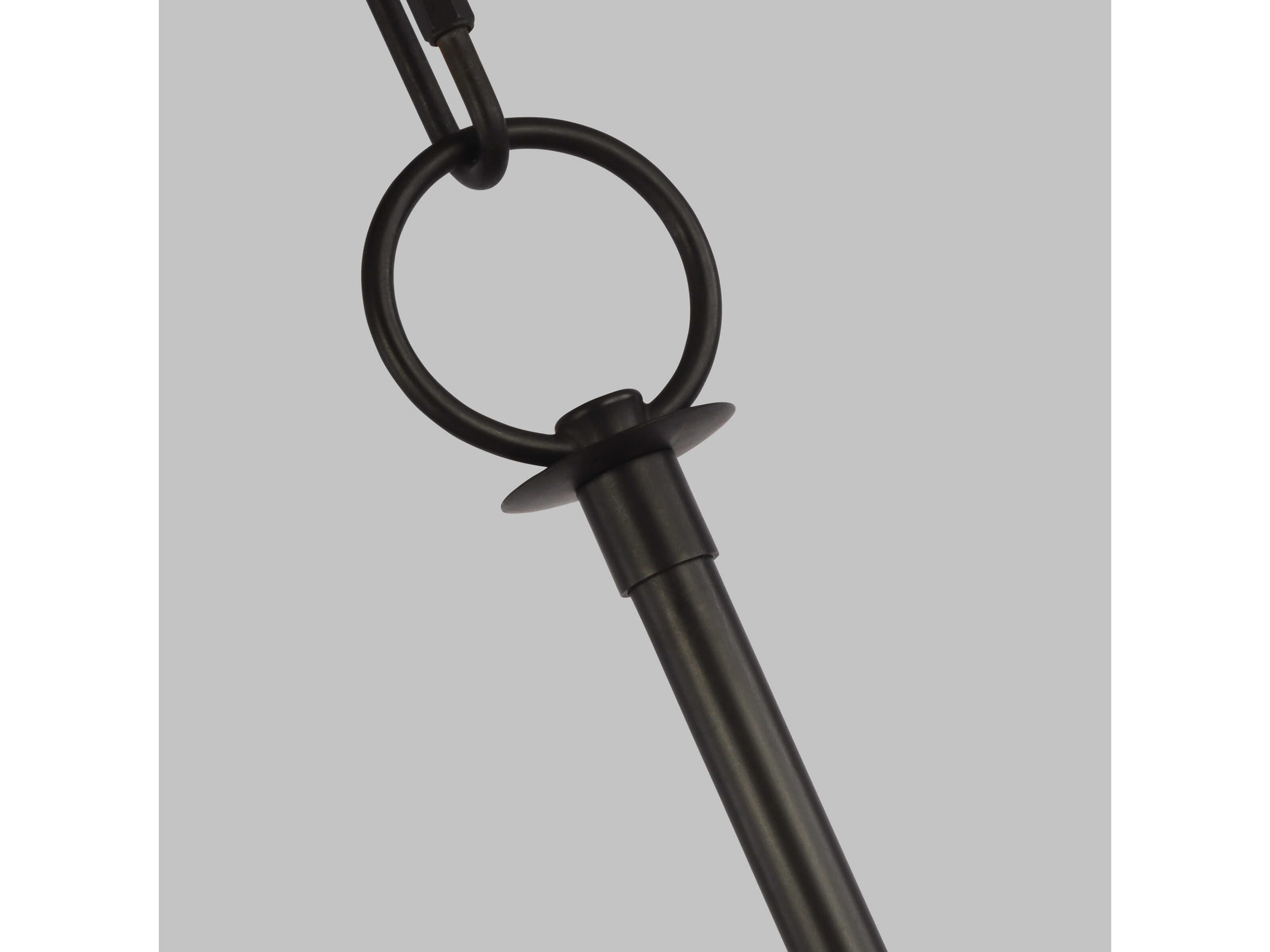 Visual Comfort Studio Bayview 8-Light Aged Iron Black Island Pendant