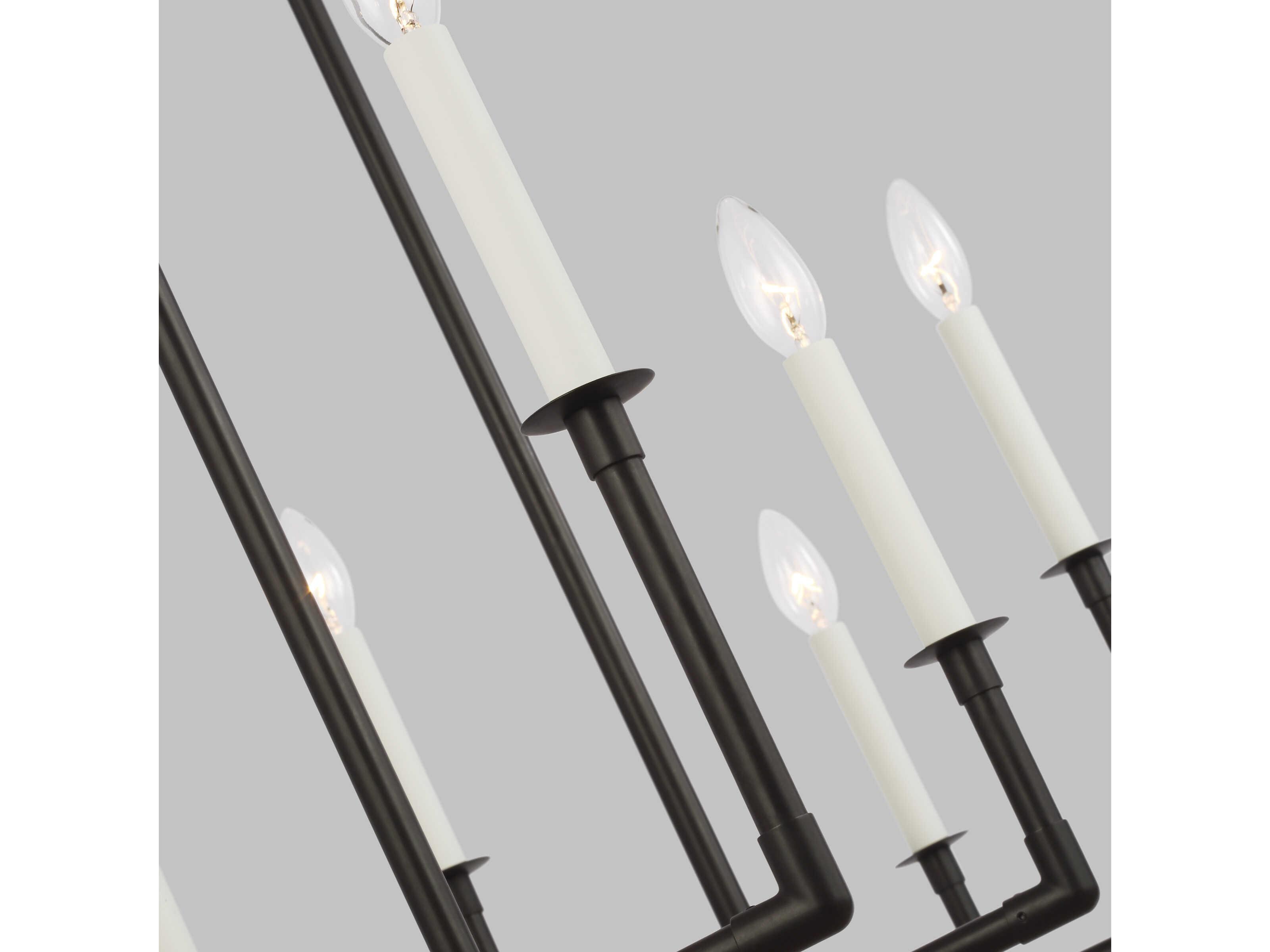 Visual Comfort Studio Bayview 8-Light Aged Iron Black Island Pendant