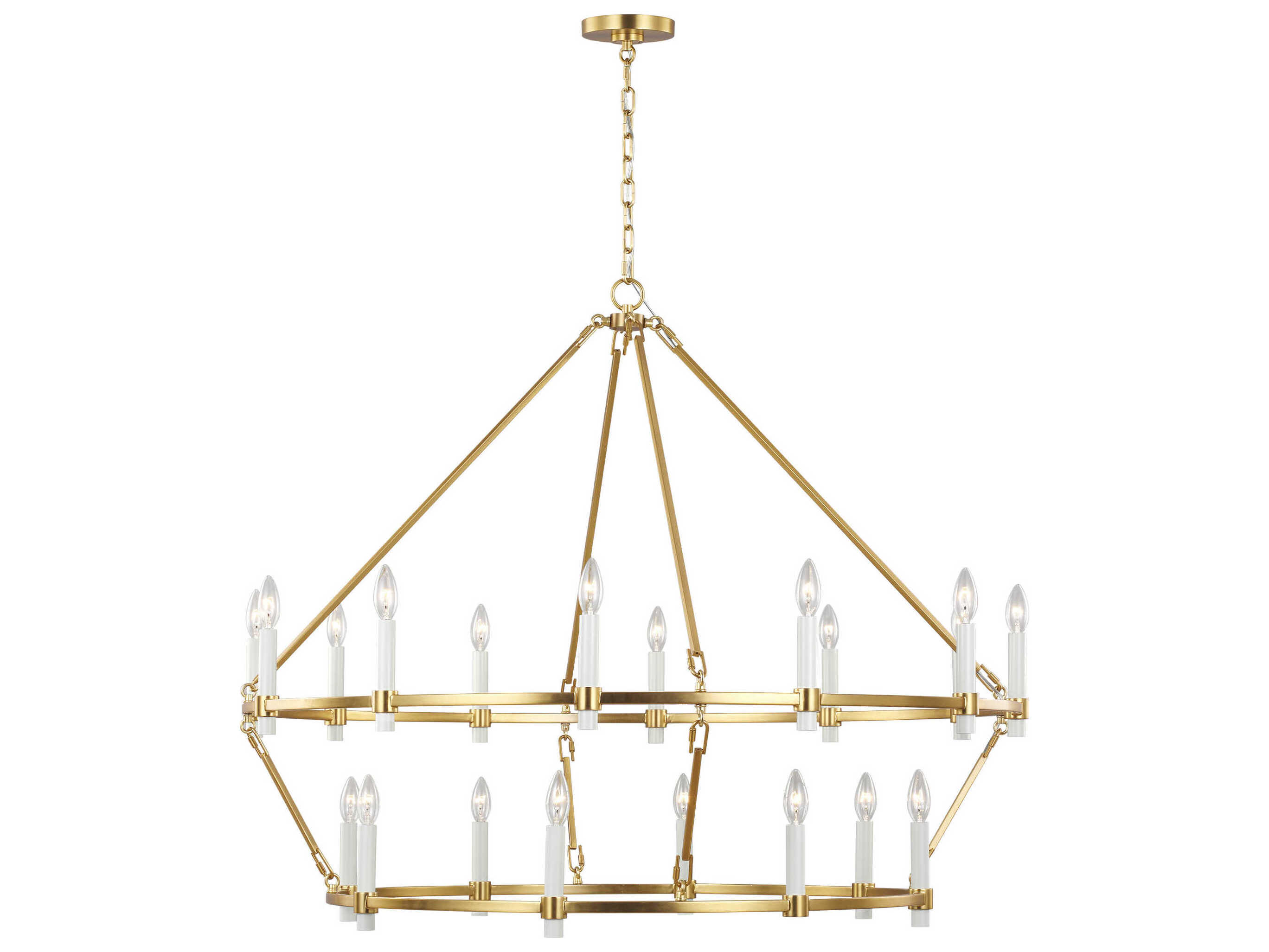 Visual Comfort Studio Marston 20-Light Burnished Brass Tiered Chandelier