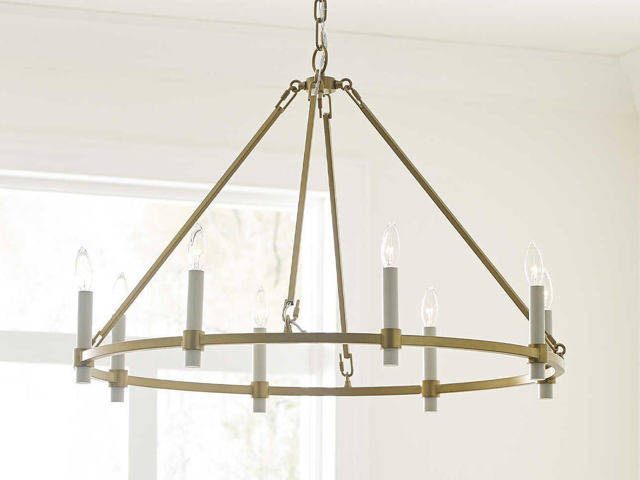 Visual Comfort Studio Marston 8-Light Burnished Brass Chandelier