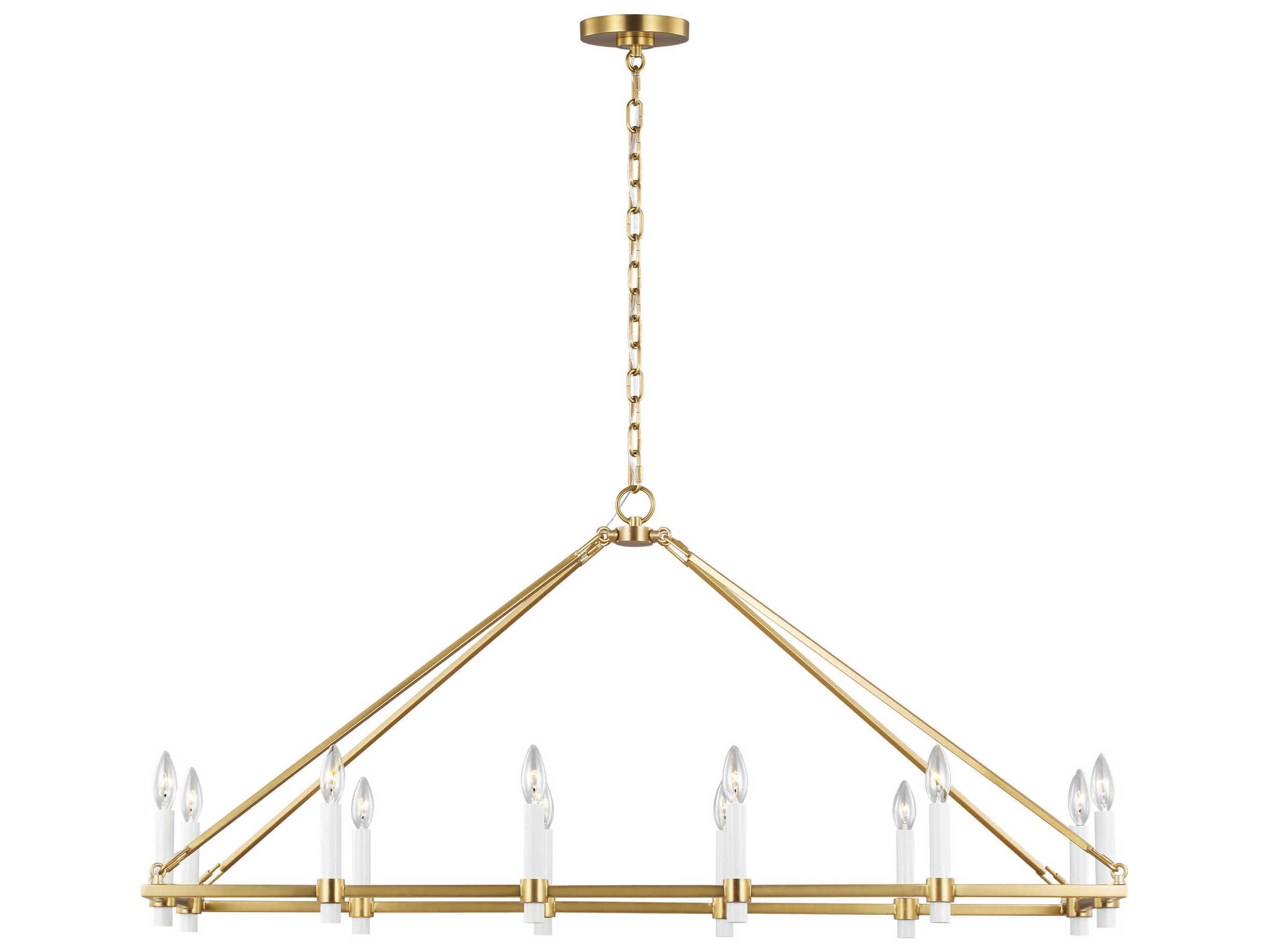 Visual Comfort Studio Marston 12-Light Burnished Brass Island Pendant