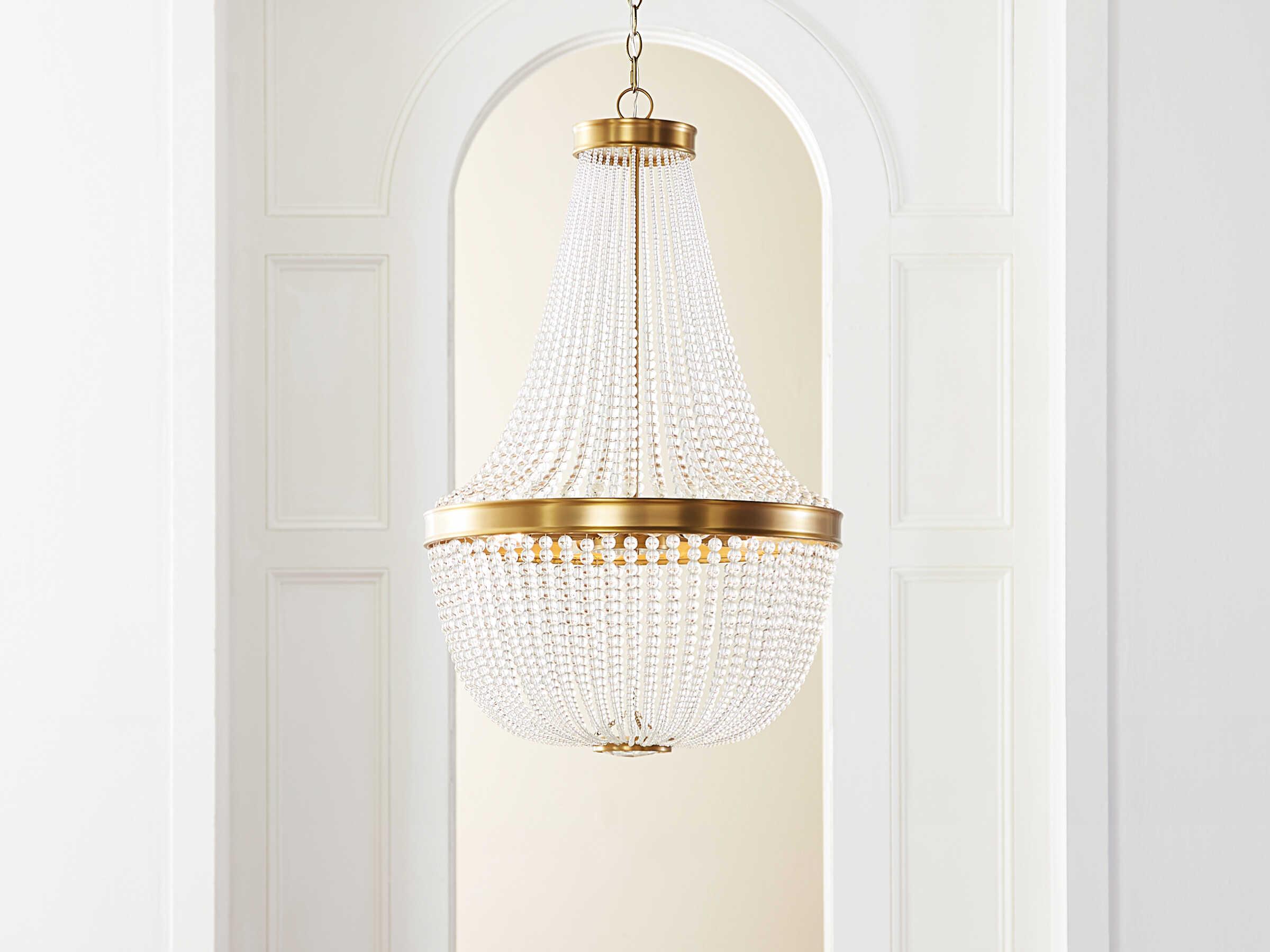 Visual Comfort Studio Summerhill 12-Light Burnished Brass Empire Chandelier