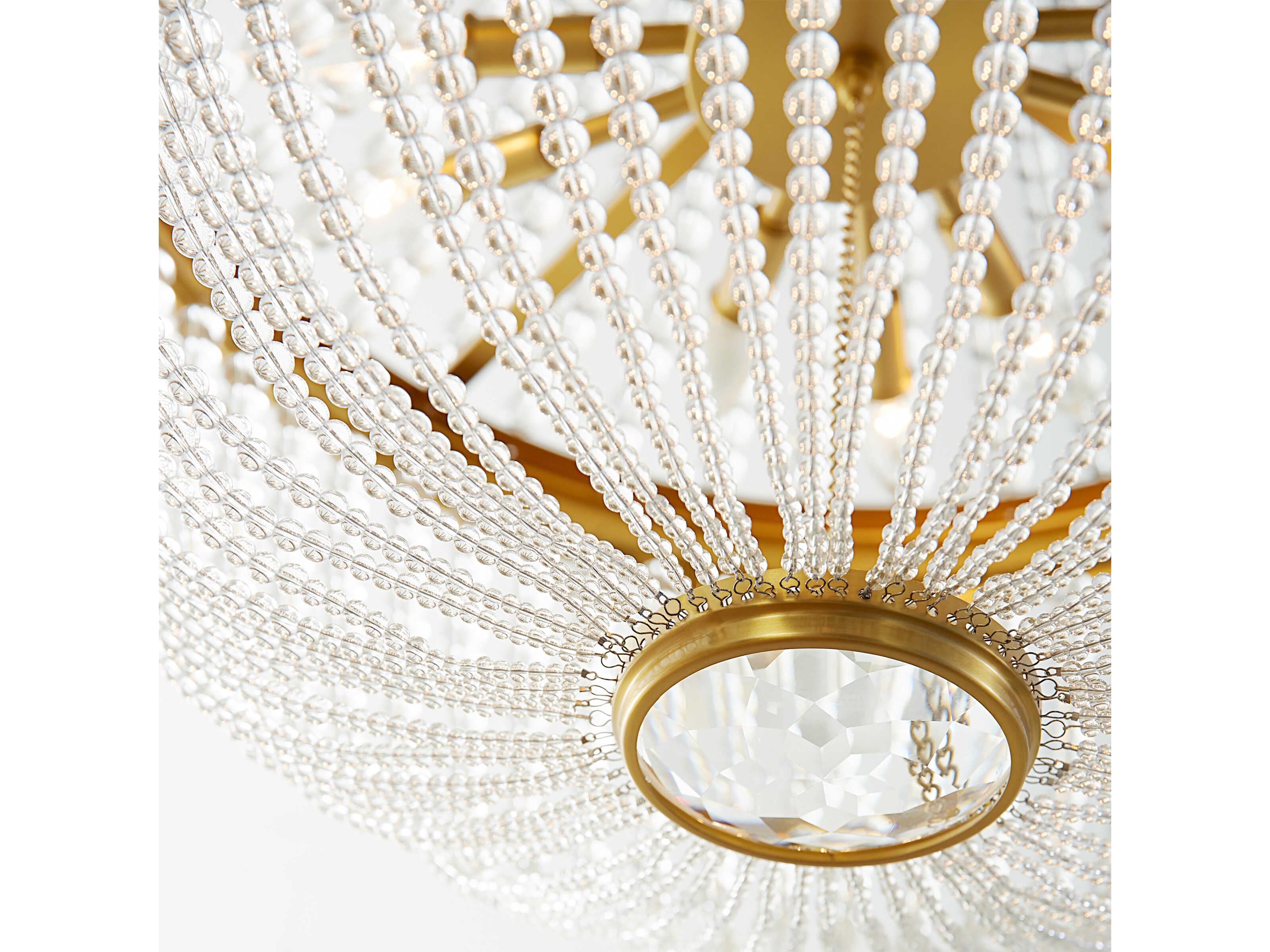 Visual Comfort Studio Summerhill 12-Light Burnished Brass Empire Chandelier