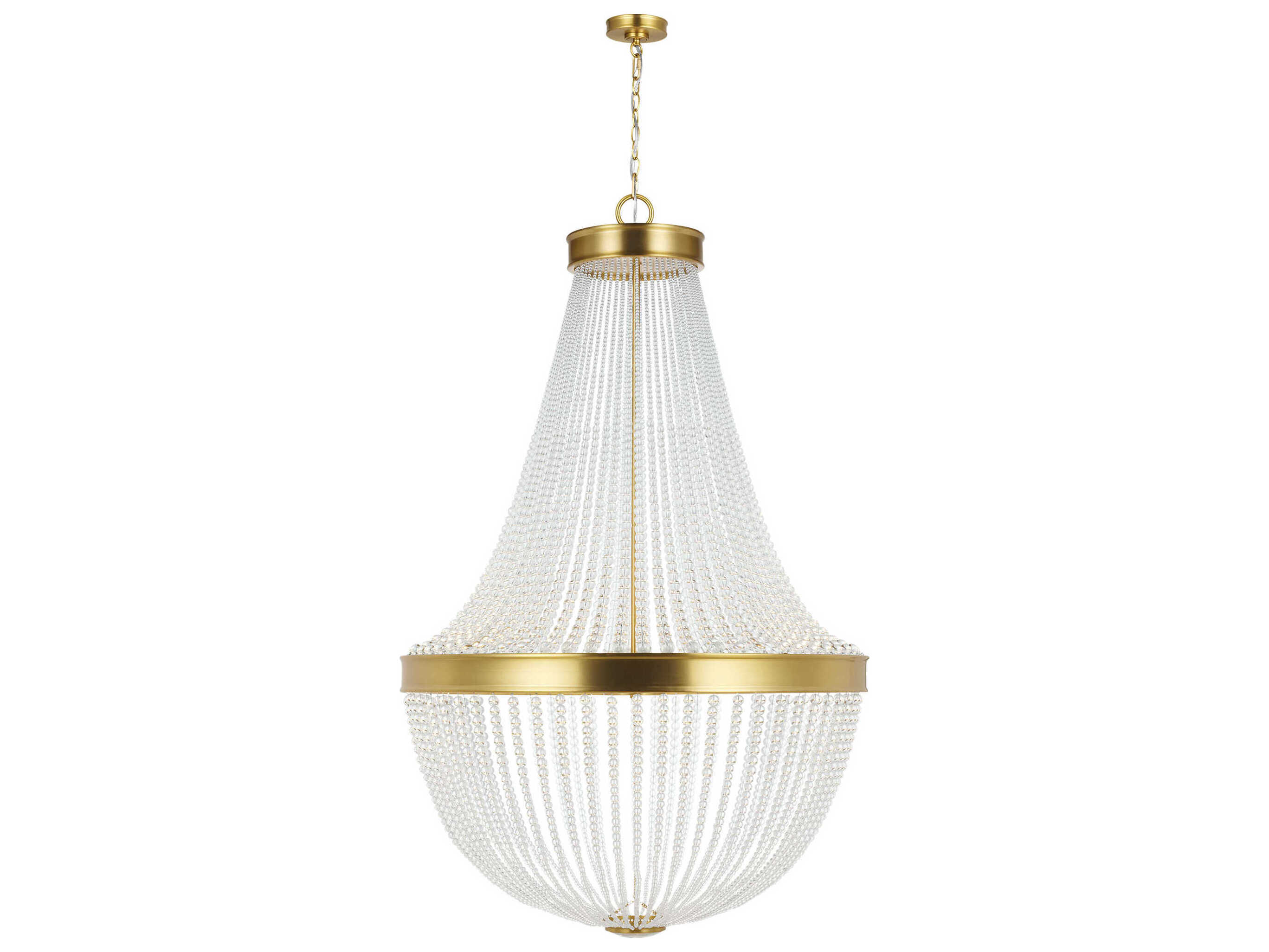 Visual Comfort Studio Summerhill 12-Light Burnished Brass Empire Chandelier
