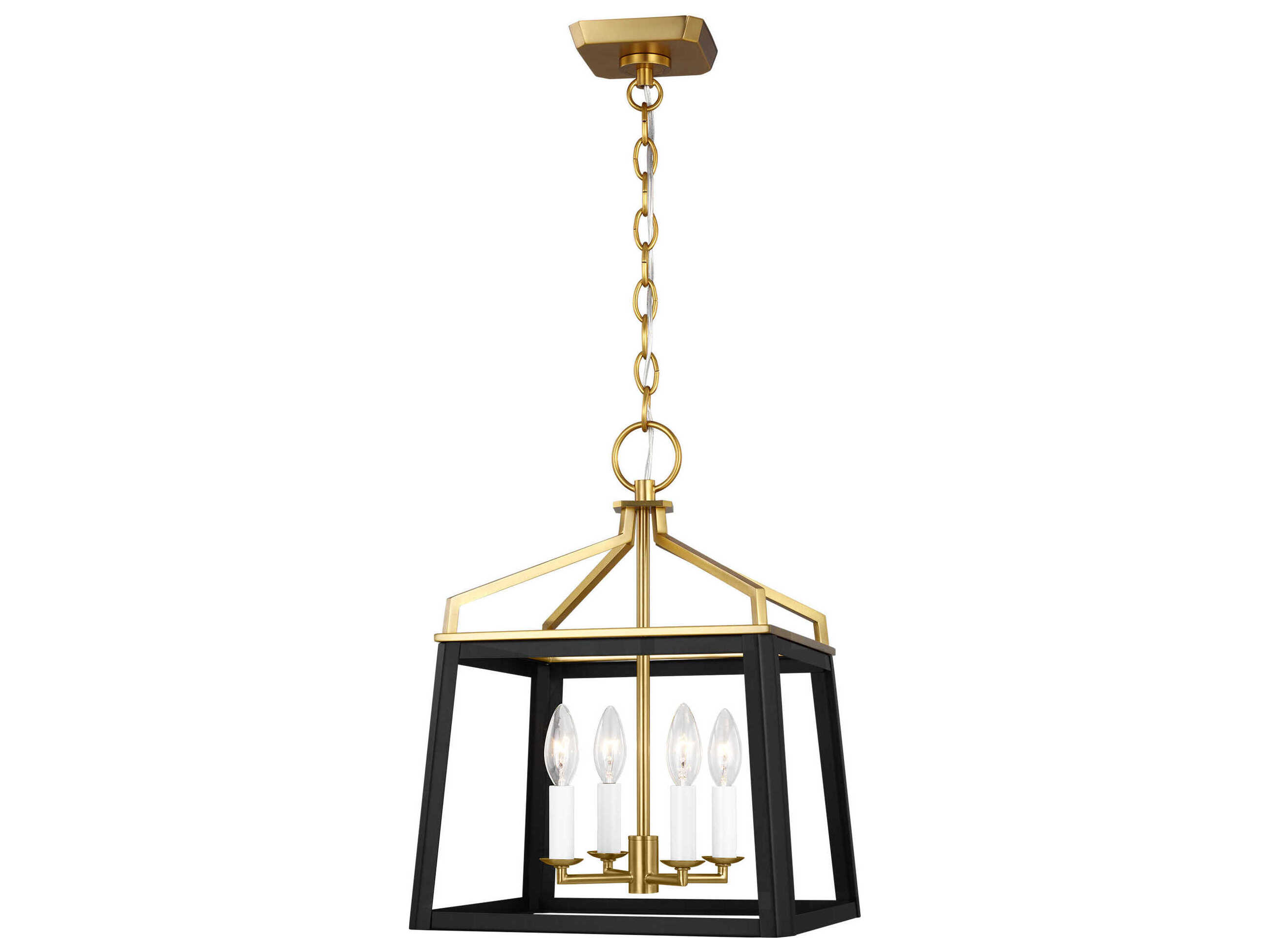 Visual Comfort Studio Carlow 4-Light Midnight Black Lantern Chandelier
