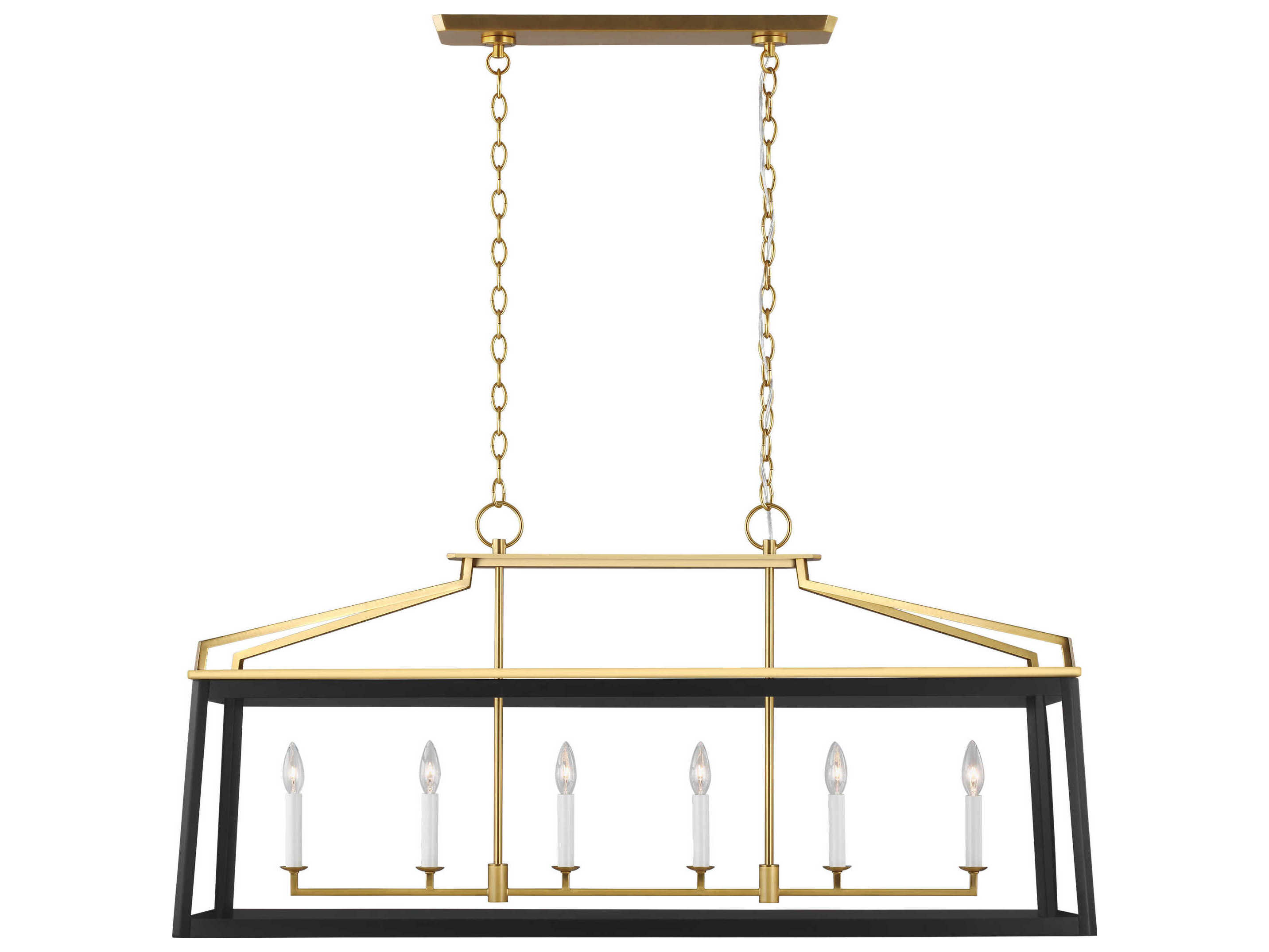 Visual Comfort Studio Carlow 6-Light Midnight Black Lantern Island Pendant