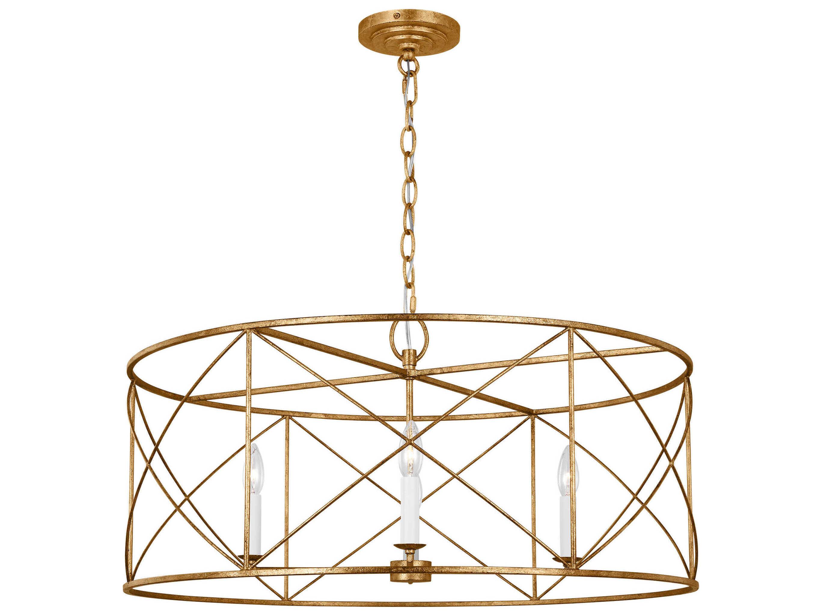 Visual Comfort Studio Beatrix 4-Light Antique Gild Gold Candelabra Chandelier