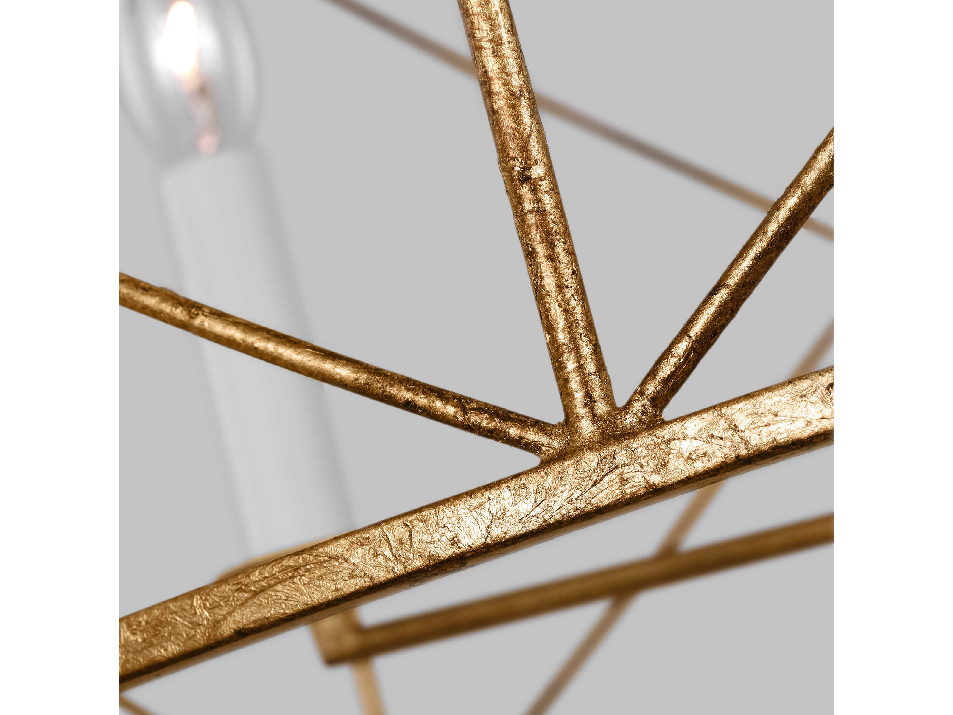 Visual Comfort Studio Beatrix 4-Light Antique Gild Gold Candelabra Chandelier