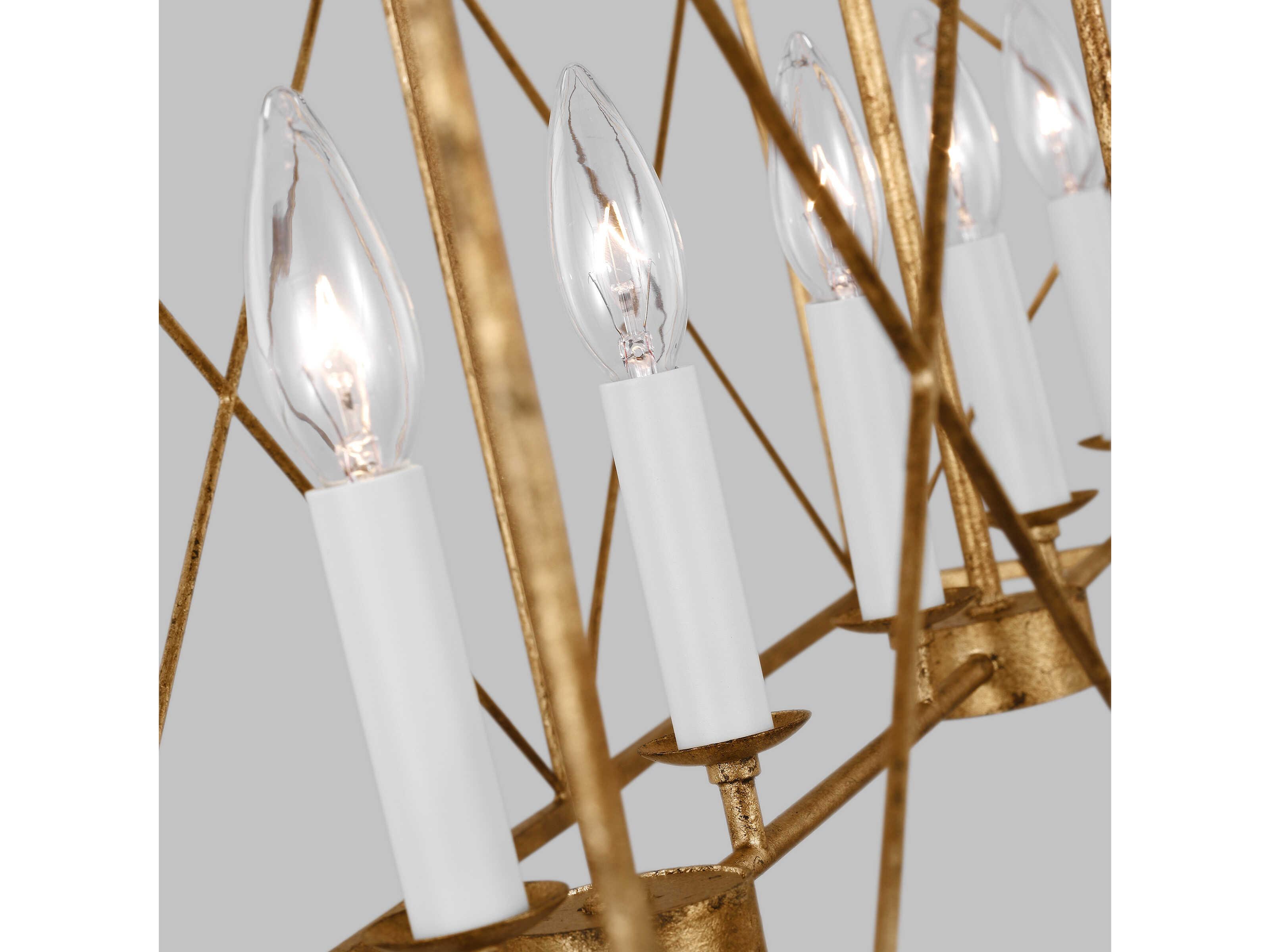 Visual Comfort Studio Beatrix 6-Light Antique Gild Gold Island Pendant