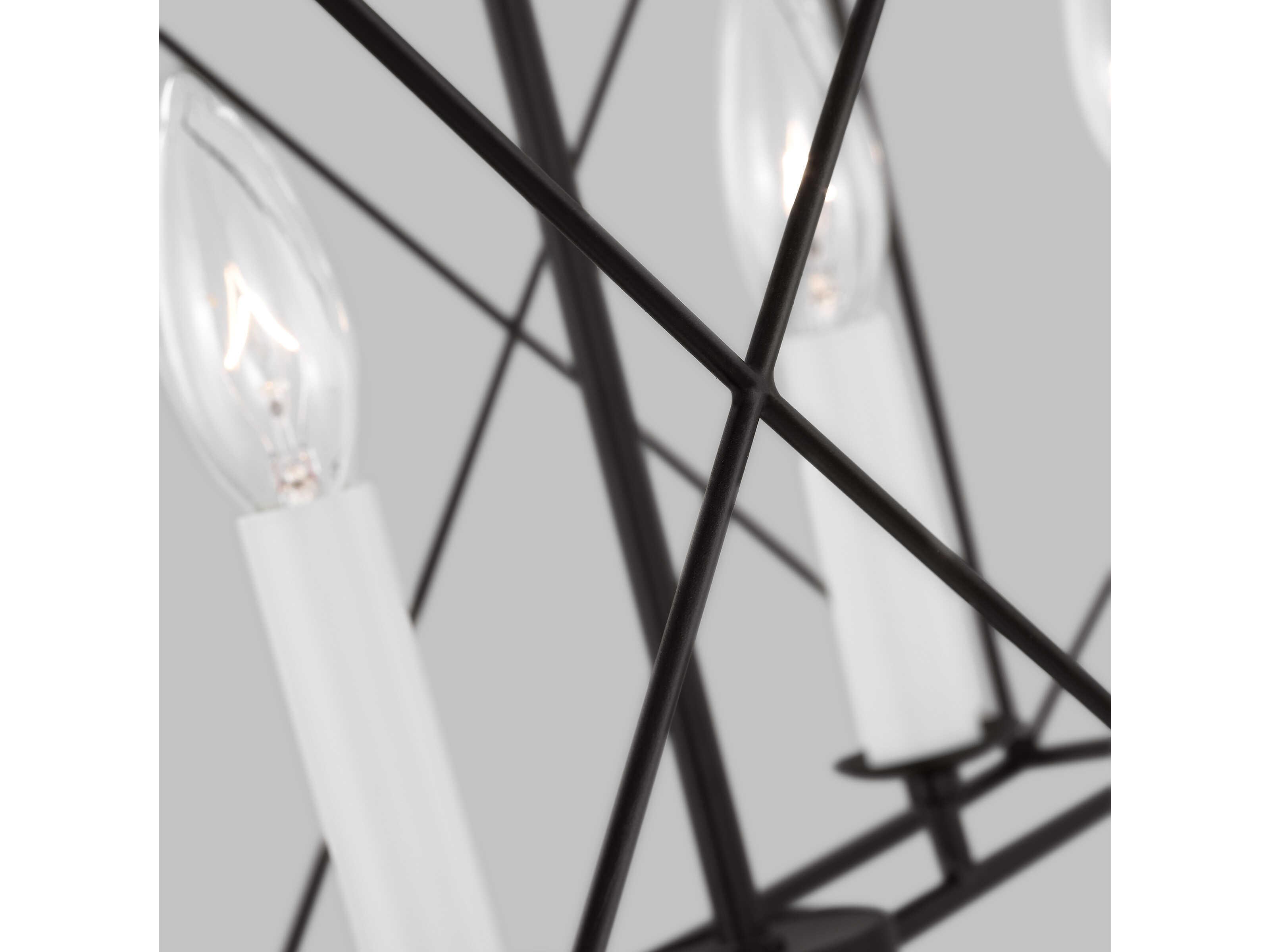 Visual Comfort Studio Beatrix 6-Light Aged Iron Black Island Pendant