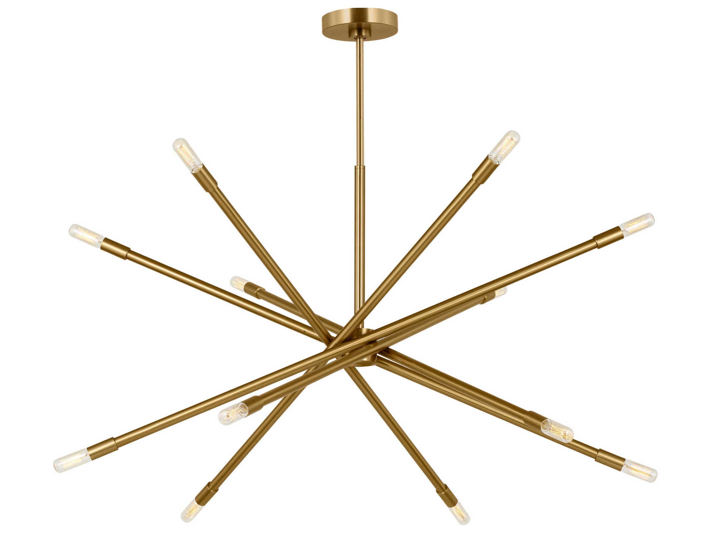 Visual Comfort Studio Eastyn 12-Light Burnished Brass Sputnik Chandelier