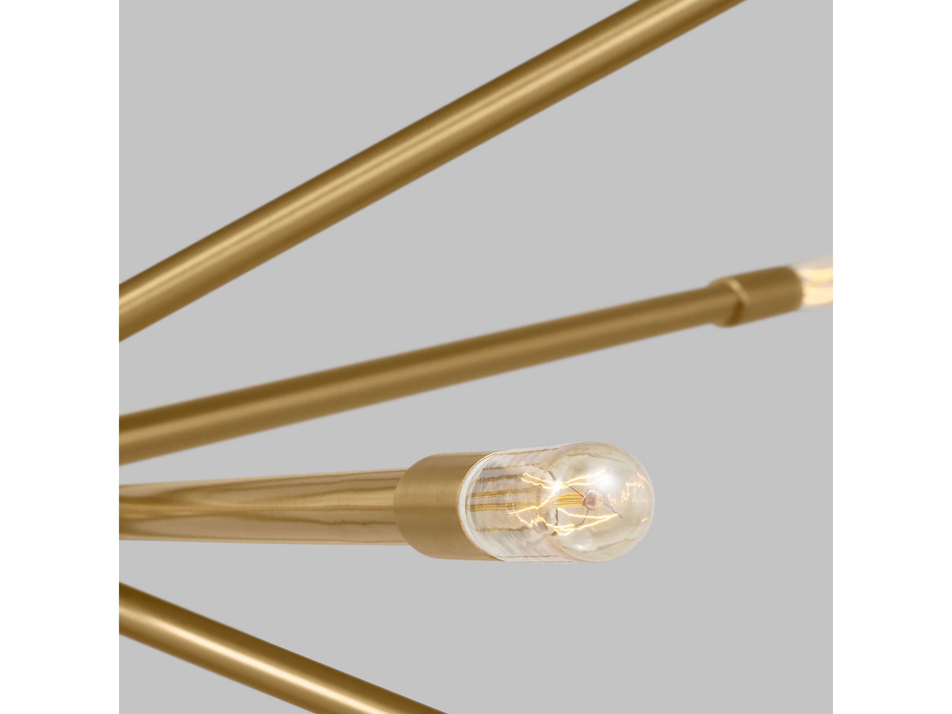 Visual Comfort Studio Eastyn 12-Light Burnished Brass Sputnik Chandelier