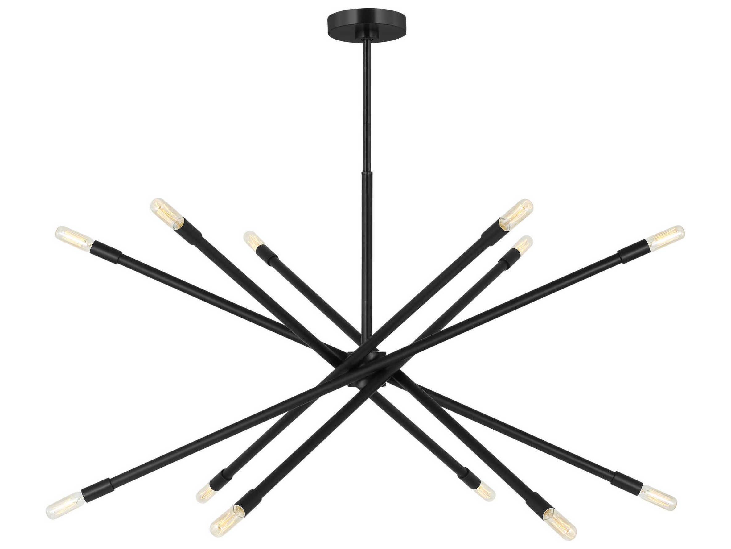Visual Comfort Studio Eastyn 12-Light Midnight Black Sputnik Chandelier