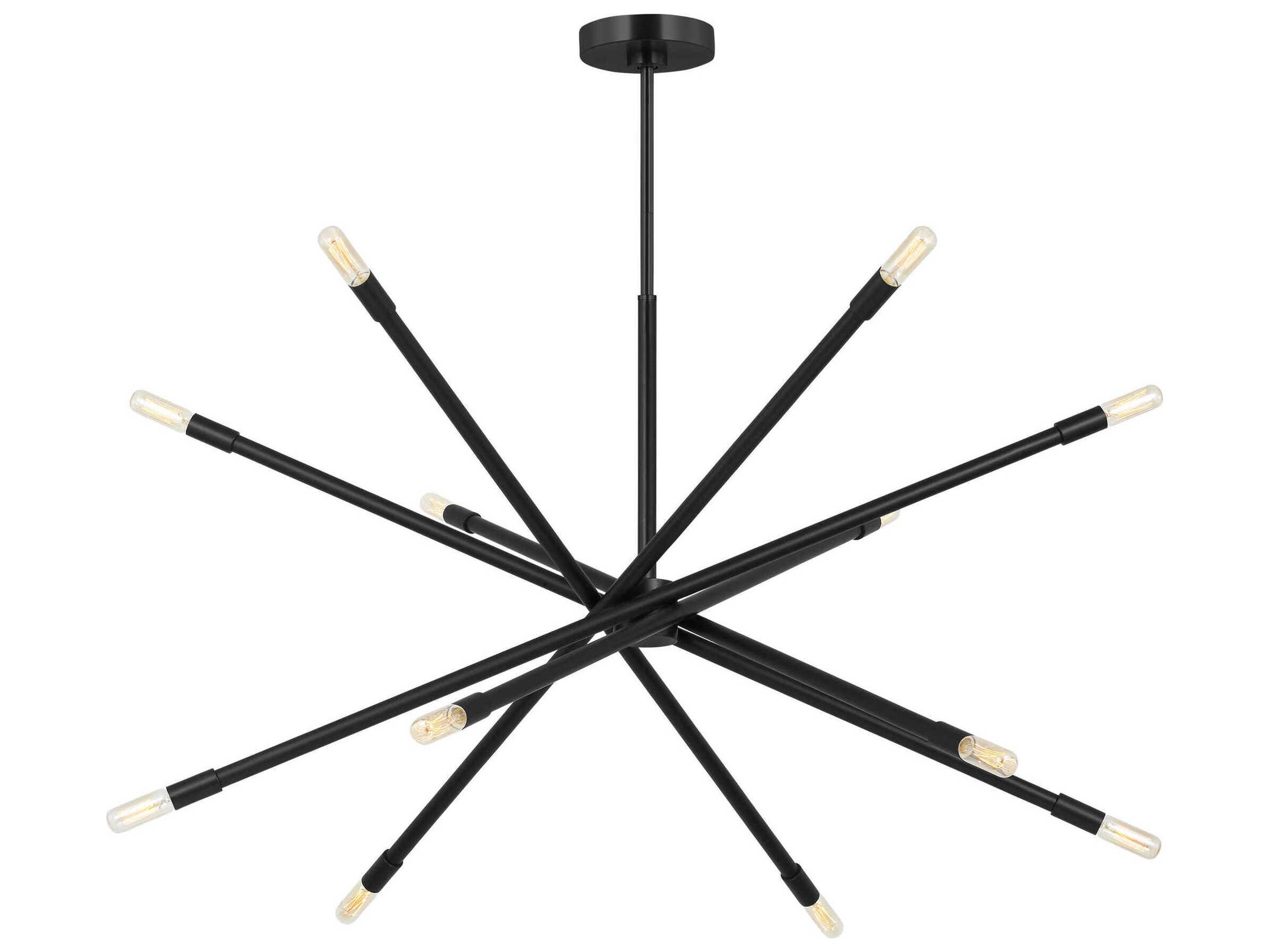 Visual Comfort Studio Eastyn 12-Light Midnight Black Sputnik Chandelier
