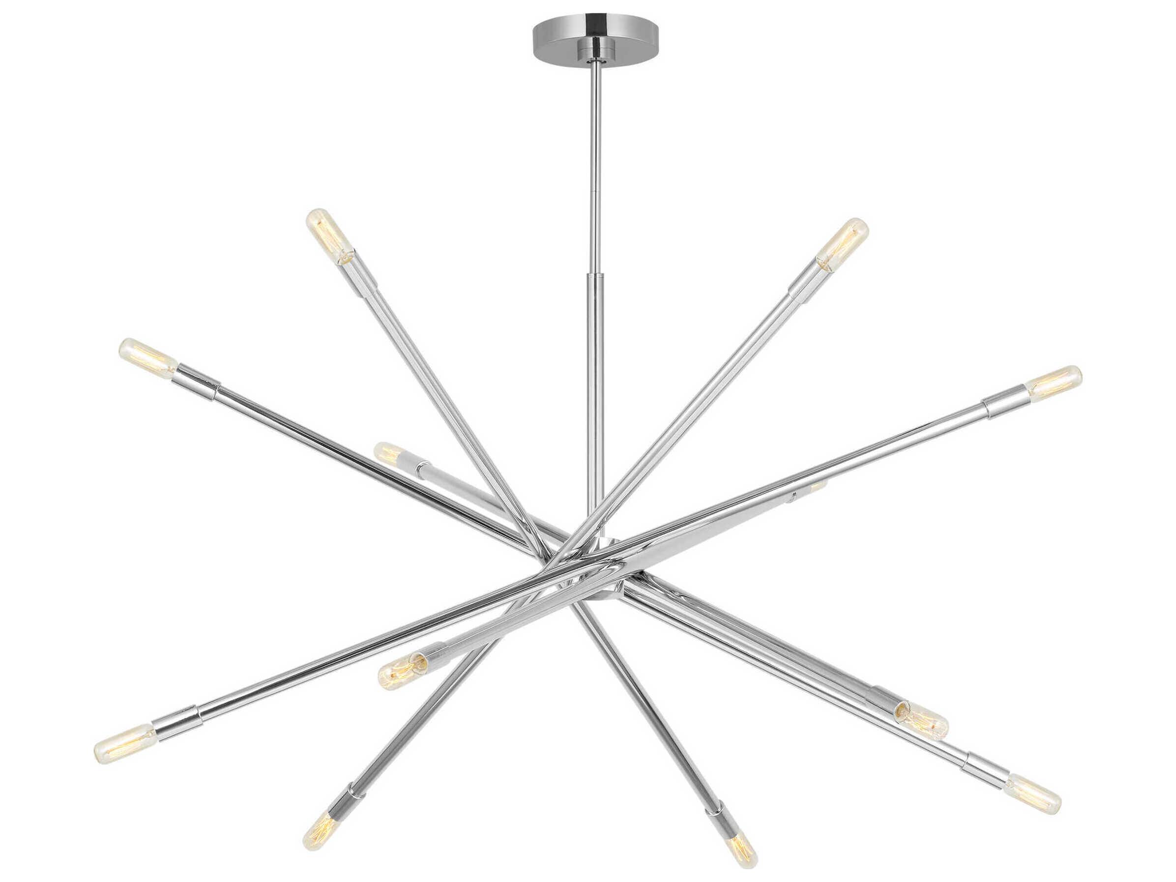 Visual Comfort Studio Eastyn 12-Light Polished Nickel Sputnik Chandelier