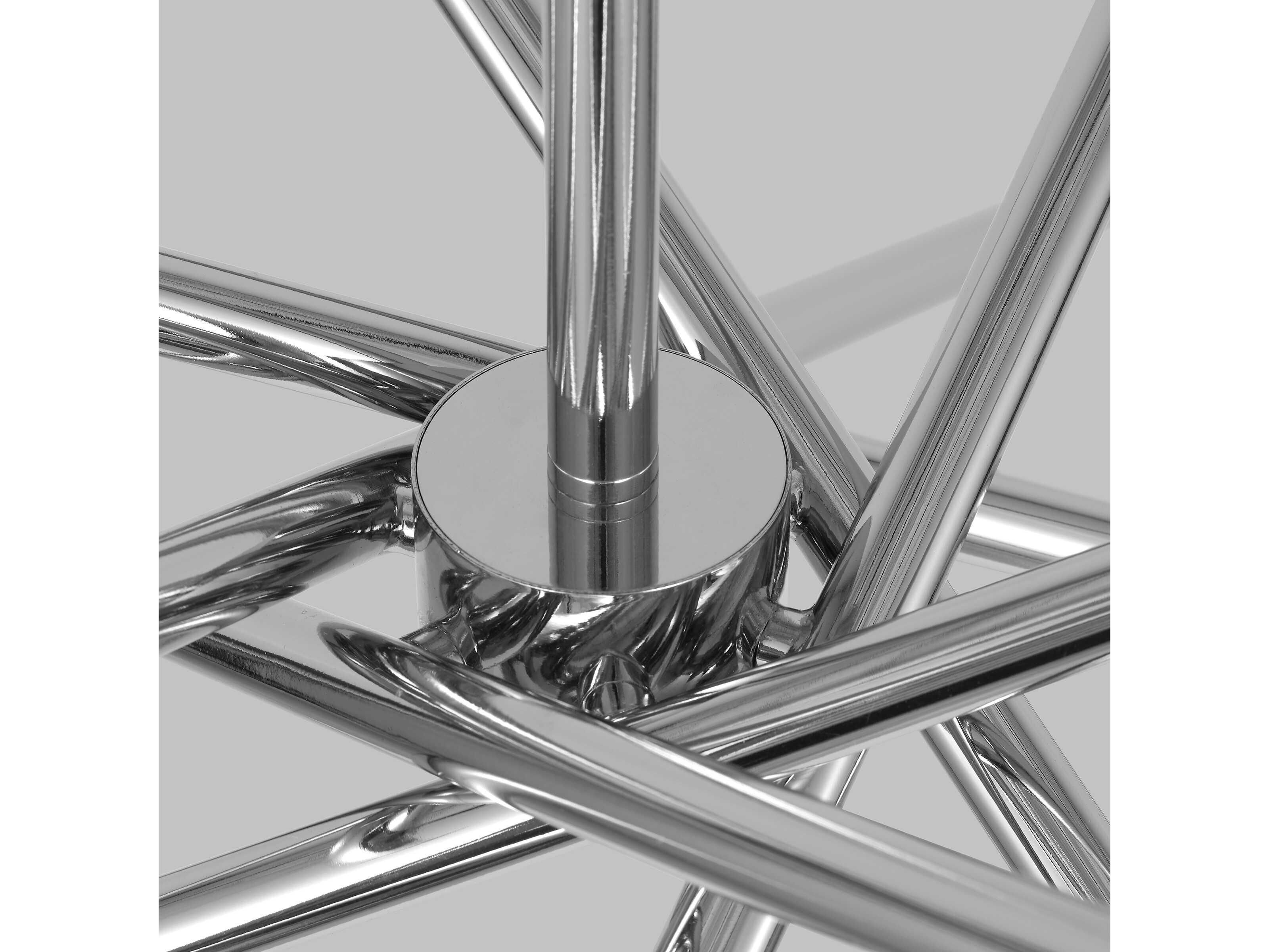 Visual Comfort Studio Eastyn 12-Light Polished Nickel Sputnik Chandelier