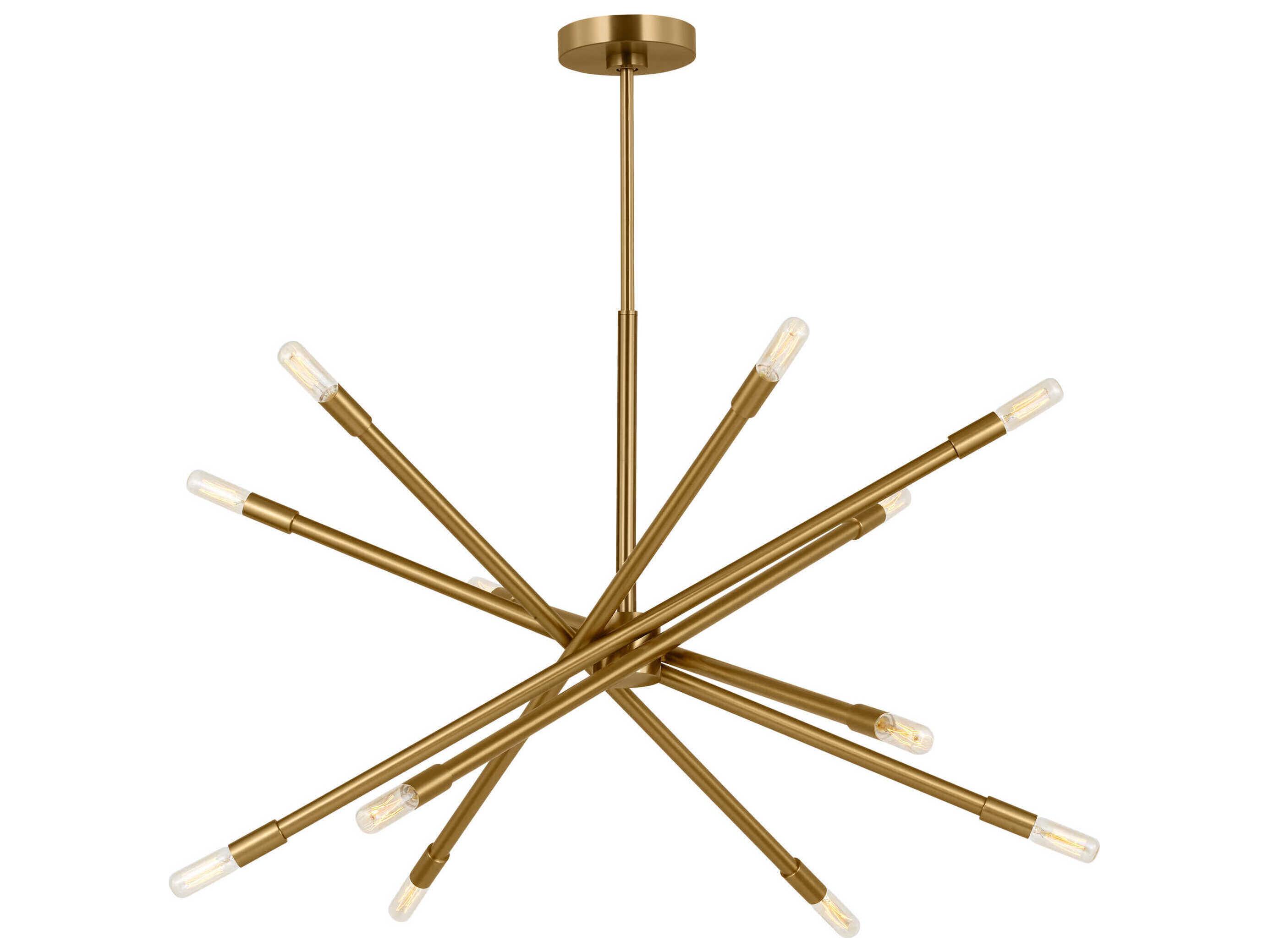 Visual Comfort Studio Eastyn 12-Light Burnished Brass Sputnik Chandelier