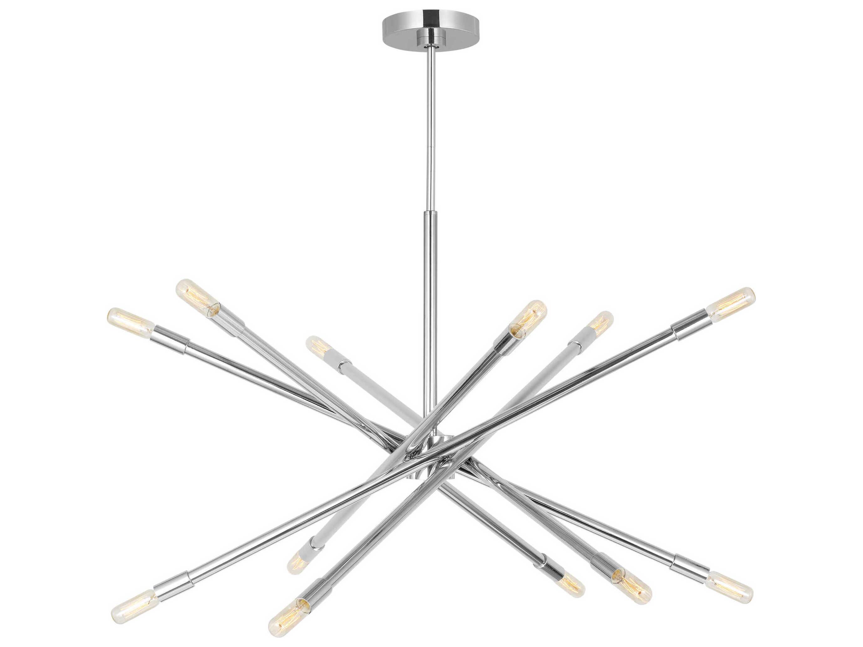 Visual Comfort Studio Eastyn 12-Light Polished Nickel Sputnik Chandelier