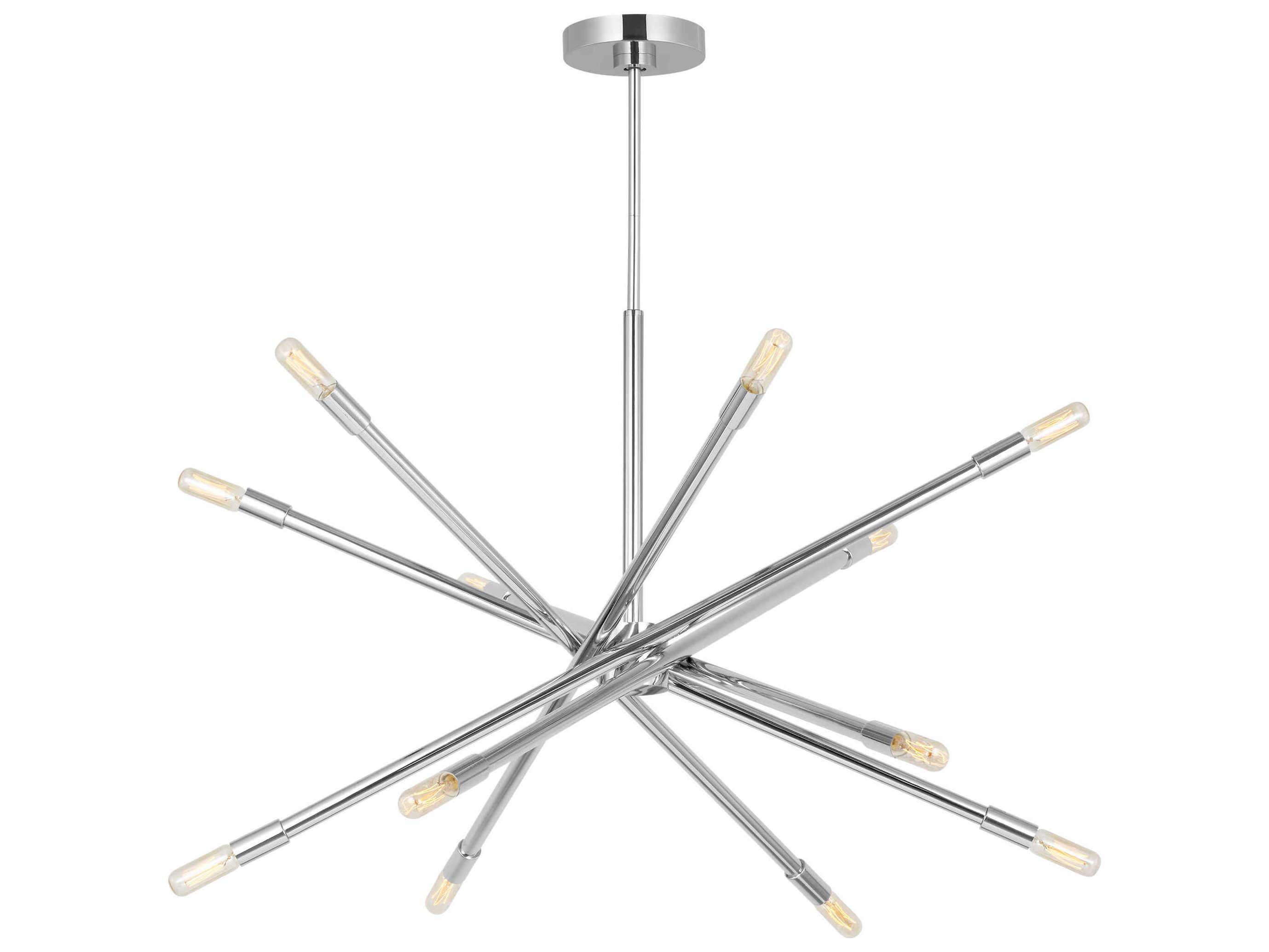 Visual Comfort Studio Eastyn 12-Light Polished Nickel Sputnik Chandelier