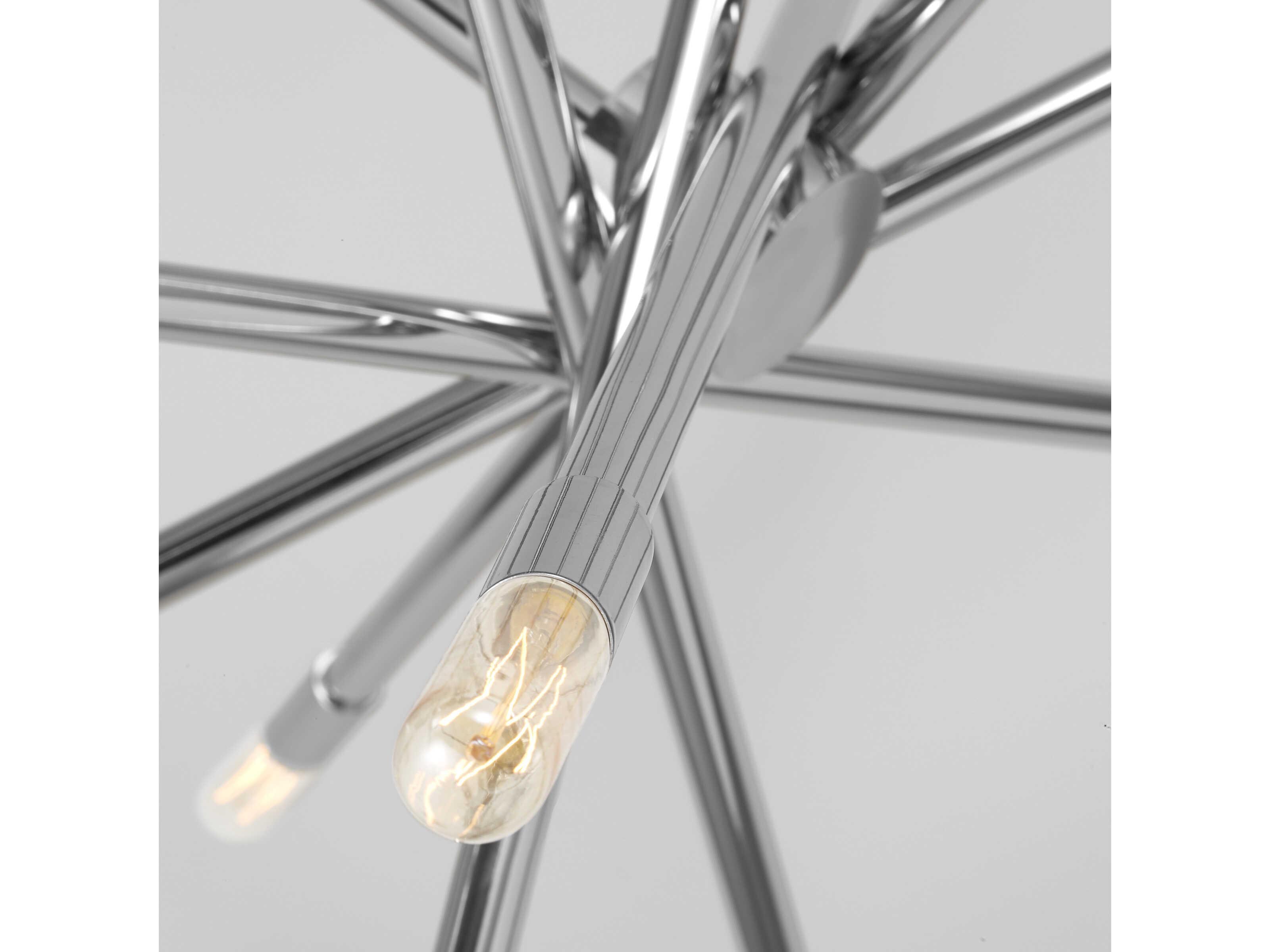 Visual Comfort Studio Eastyn 12-Light Polished Nickel Sputnik Chandelier