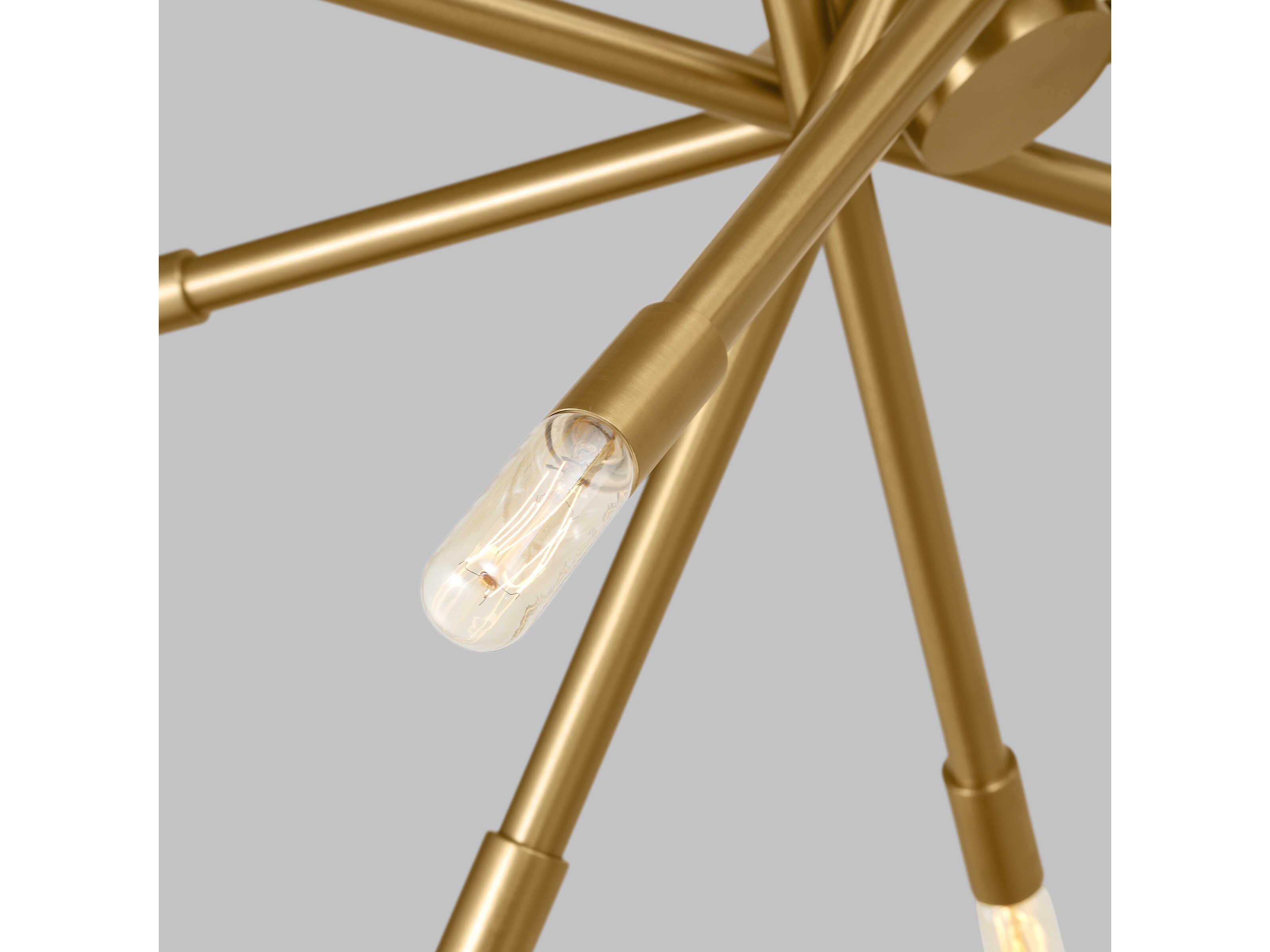 Visual Comfort Studio Eastyn 12-Light Burnished Brass Sputnik Chandelier