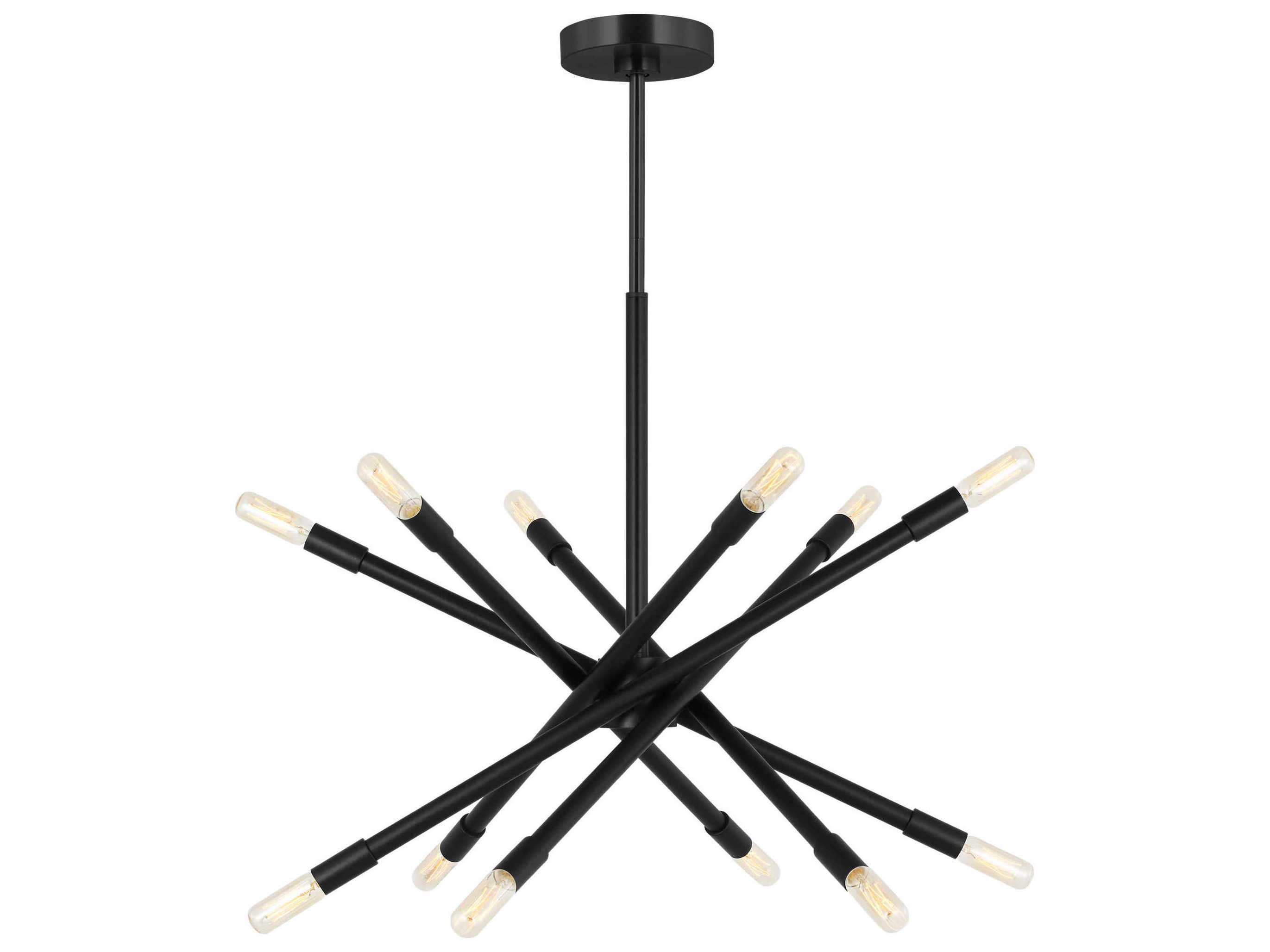 Visual Comfort Studio Eastyn 12-Light Midnight Black Sputnik Chandelier