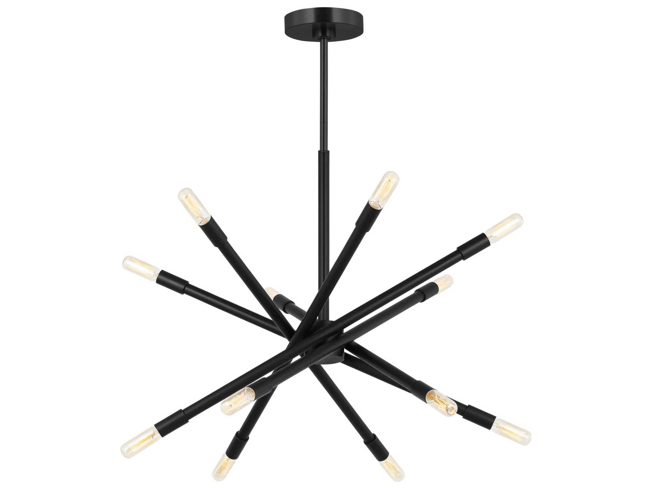 Visual Comfort Studio Eastyn 12-Light Midnight Black Sputnik Chandelier