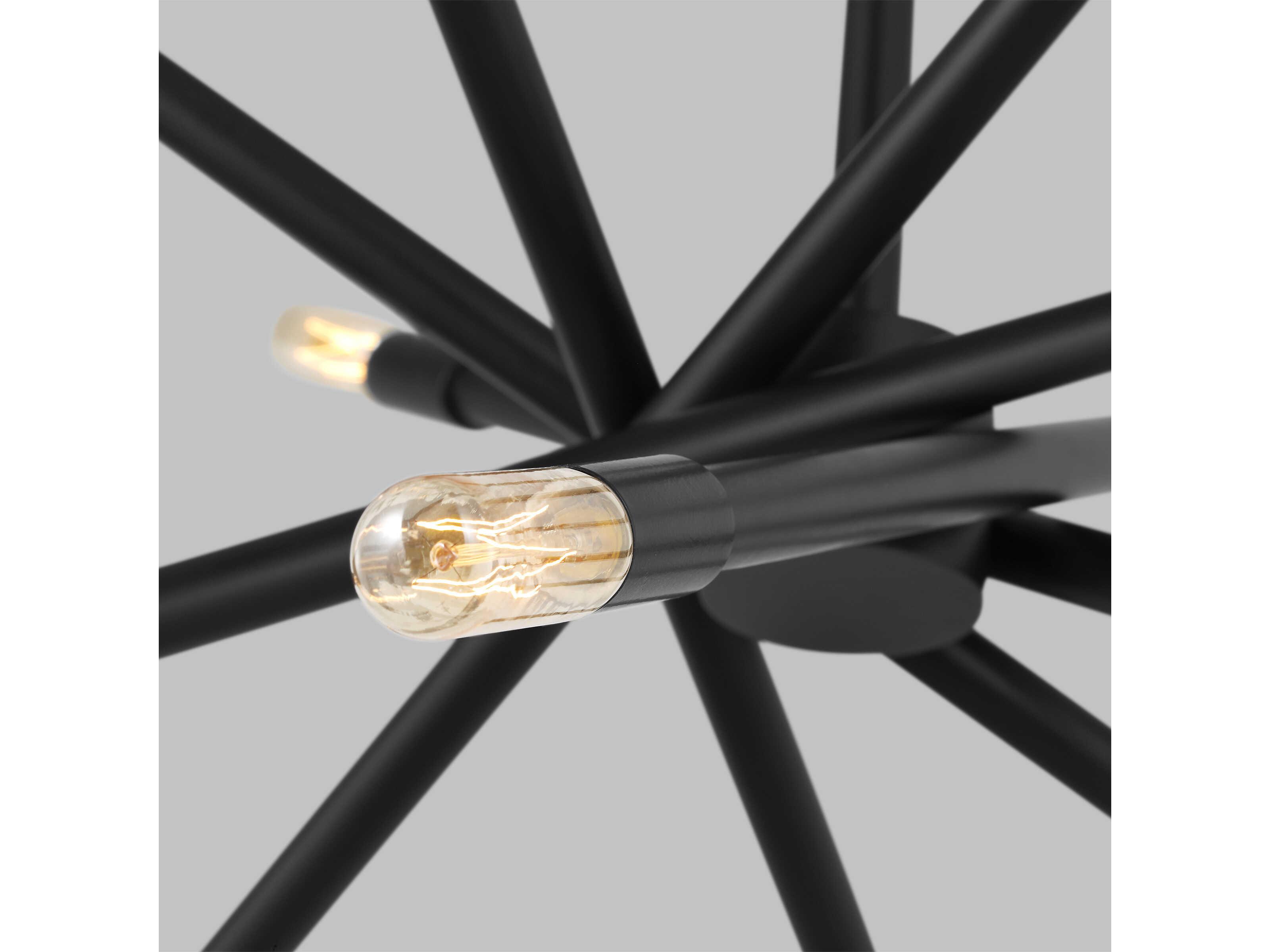 Visual Comfort Studio Eastyn 12-Light Midnight Black Sputnik Chandelier