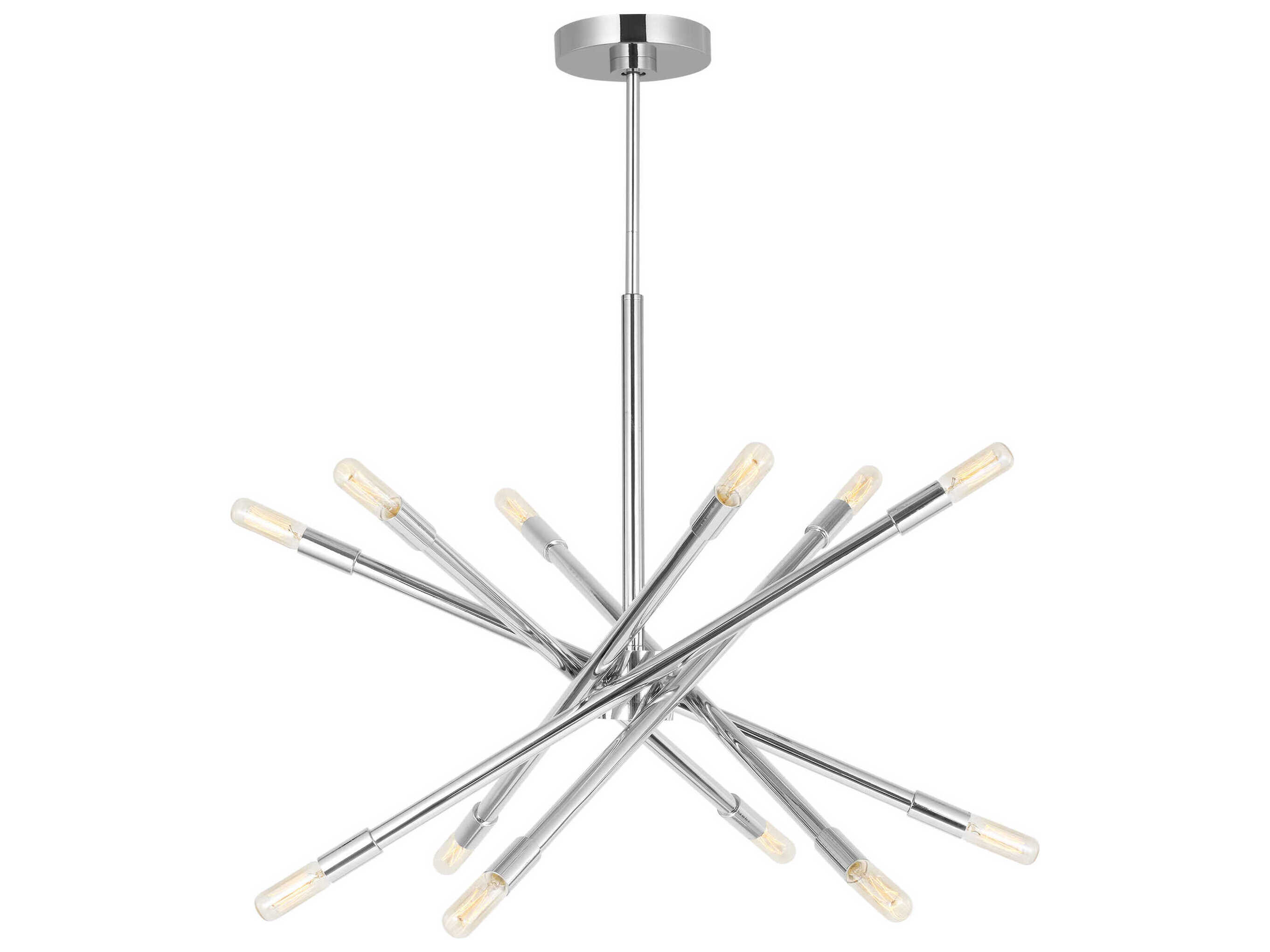 Visual Comfort Studio Eastyn 12-Light Polished Nickel Sputnik Chandelier