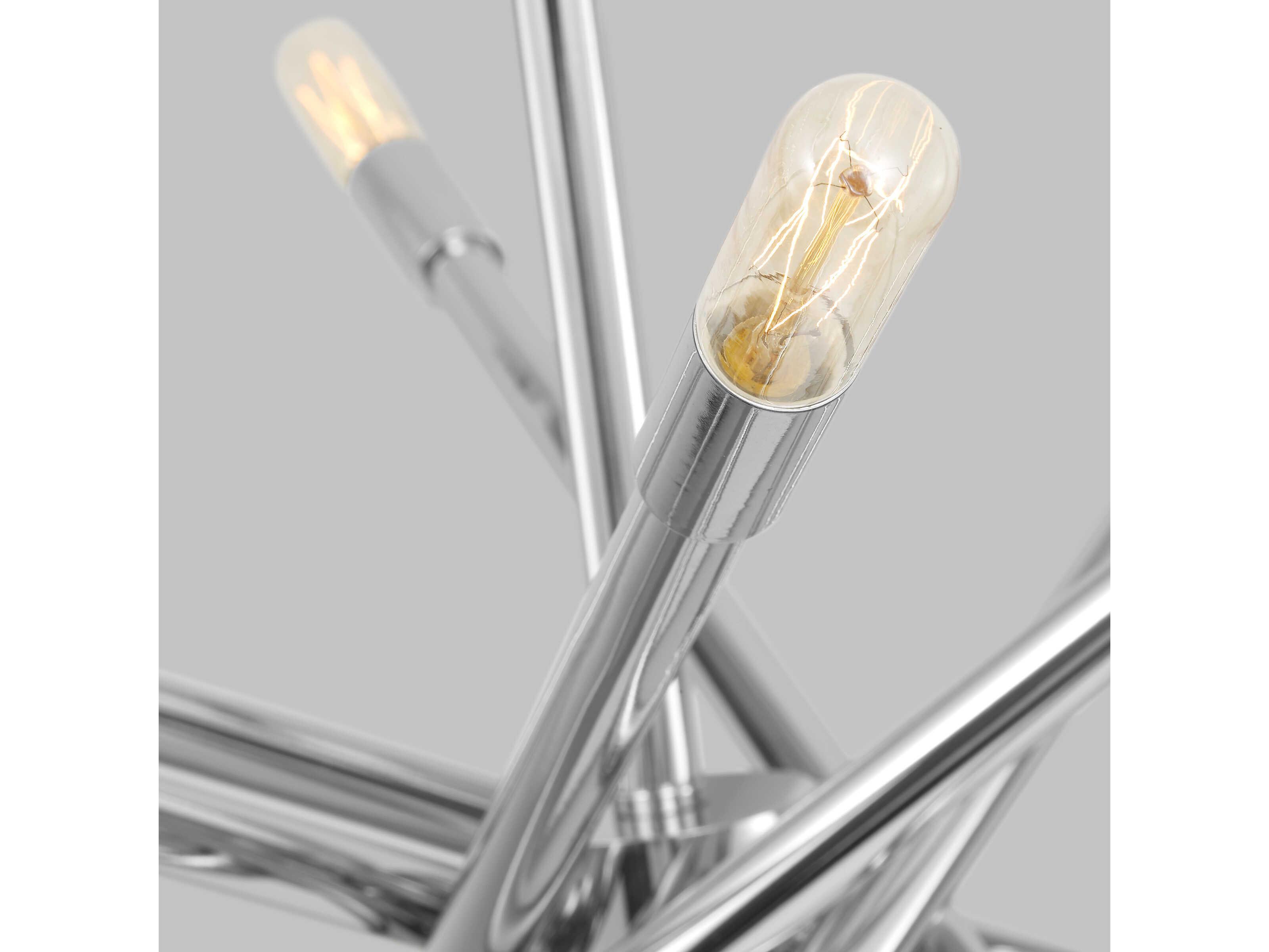 Visual Comfort Studio Eastyn 12-Light Polished Nickel Sputnik Chandelier