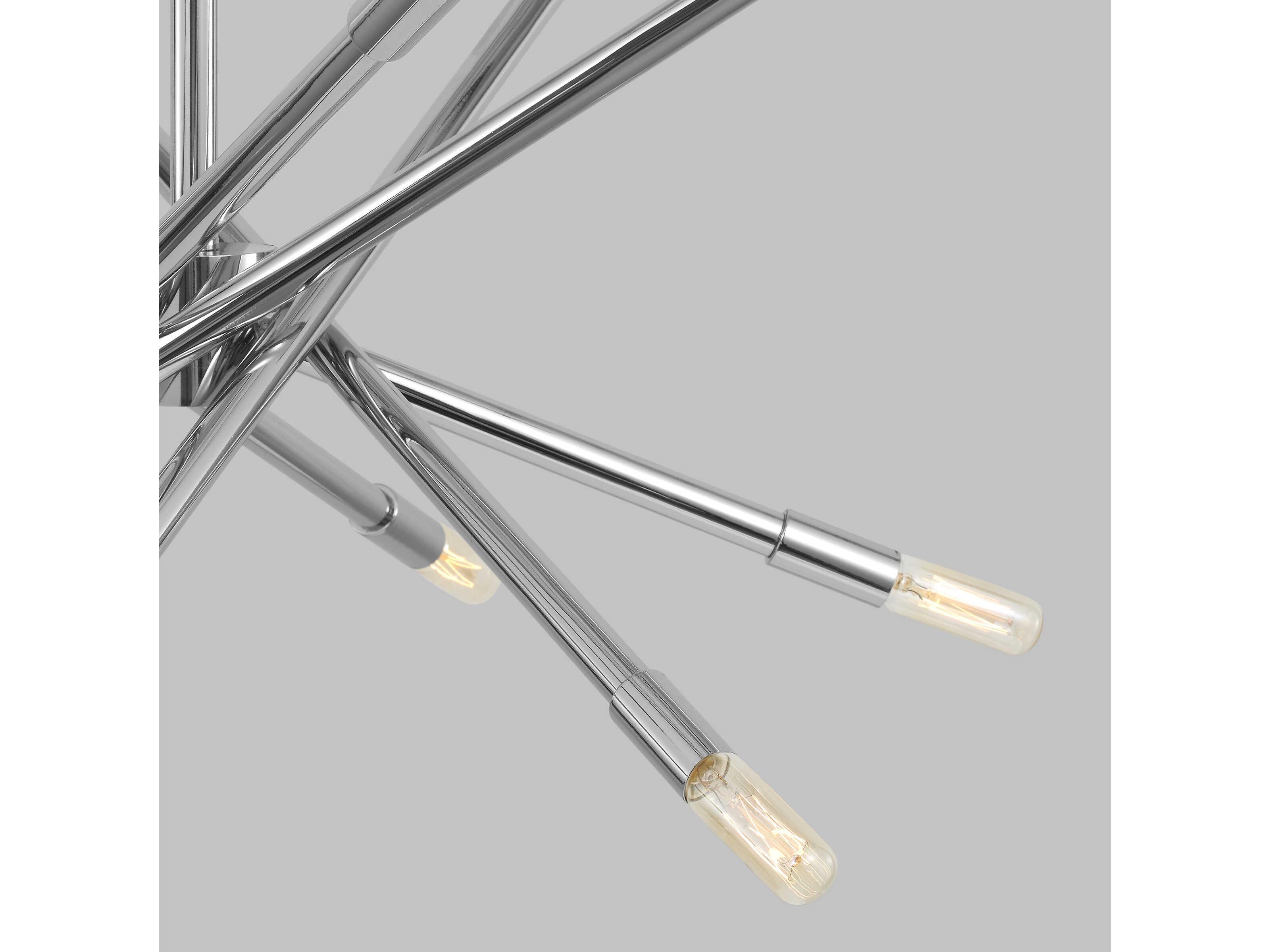 Visual Comfort Studio Eastyn 12-Light Polished Nickel Sputnik Chandelier