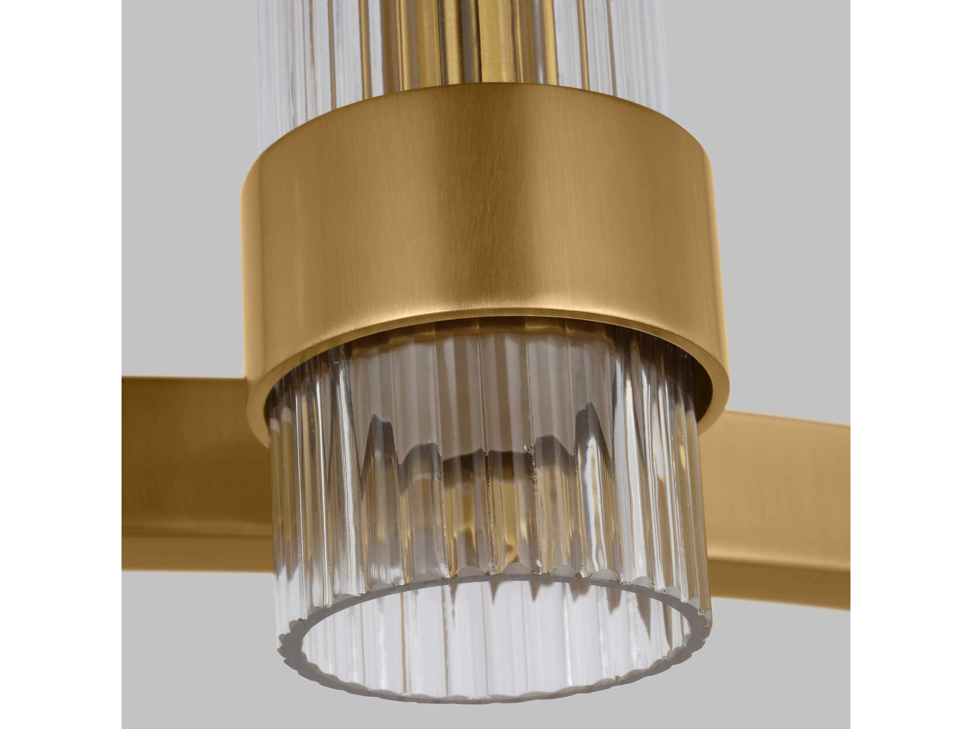 Visual Comfort Studio Geneva 8-Light Burnished Brass Cylinder Chandelier